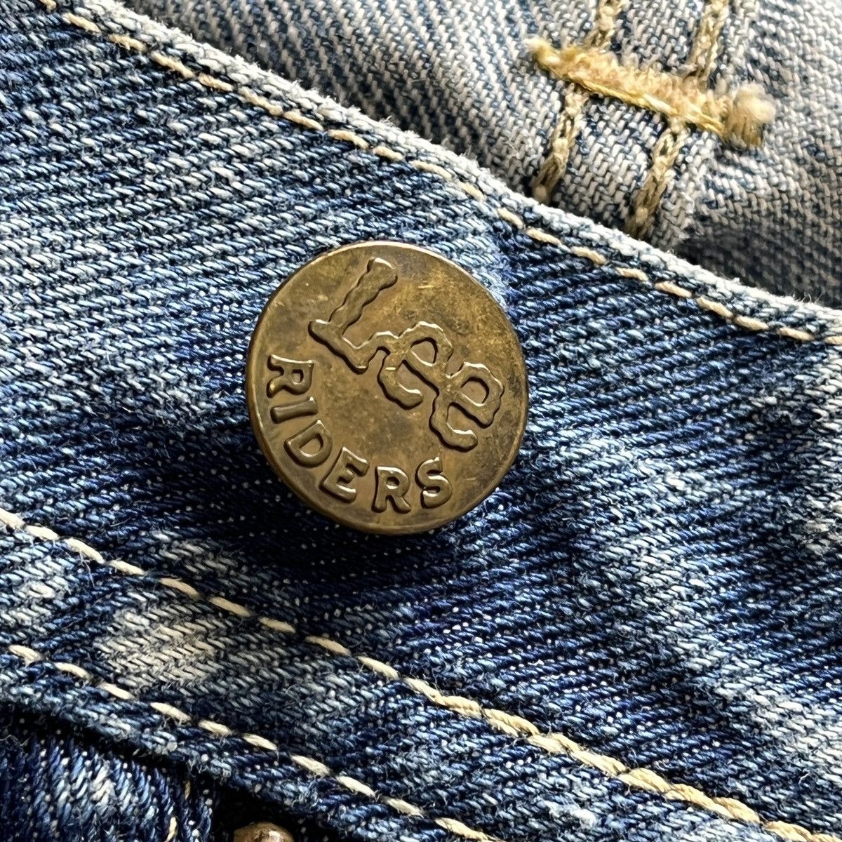 Lee 80s Denim Vintage Rare Buttons Leg - 8