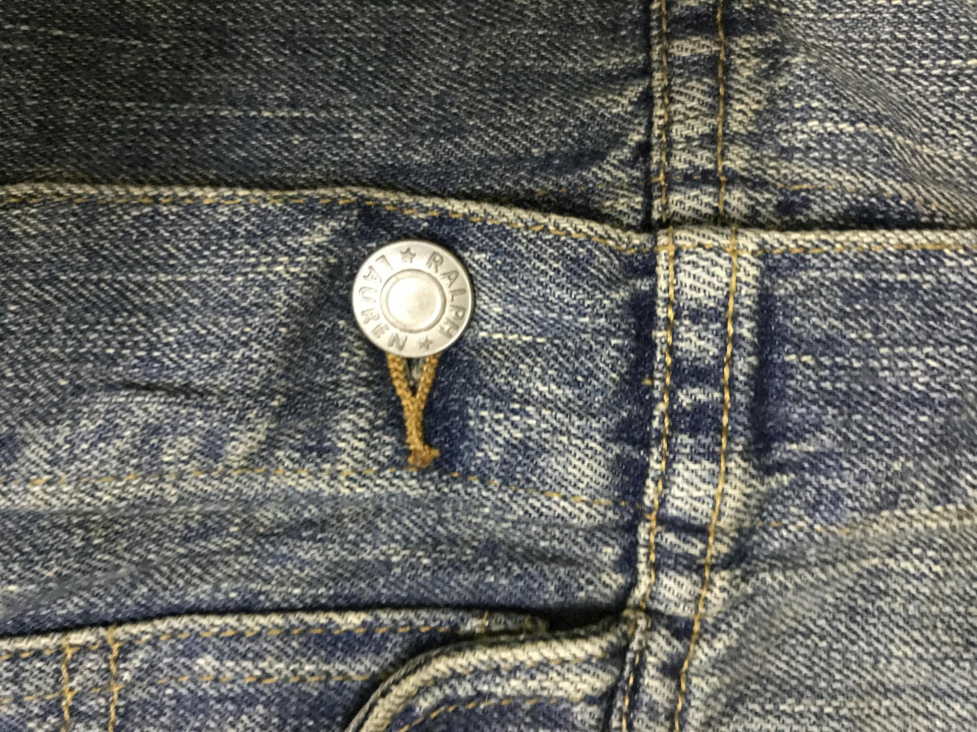 J60 Vintage Rare Archival Ralph Lauren Knit/Jeans Trucker - 5