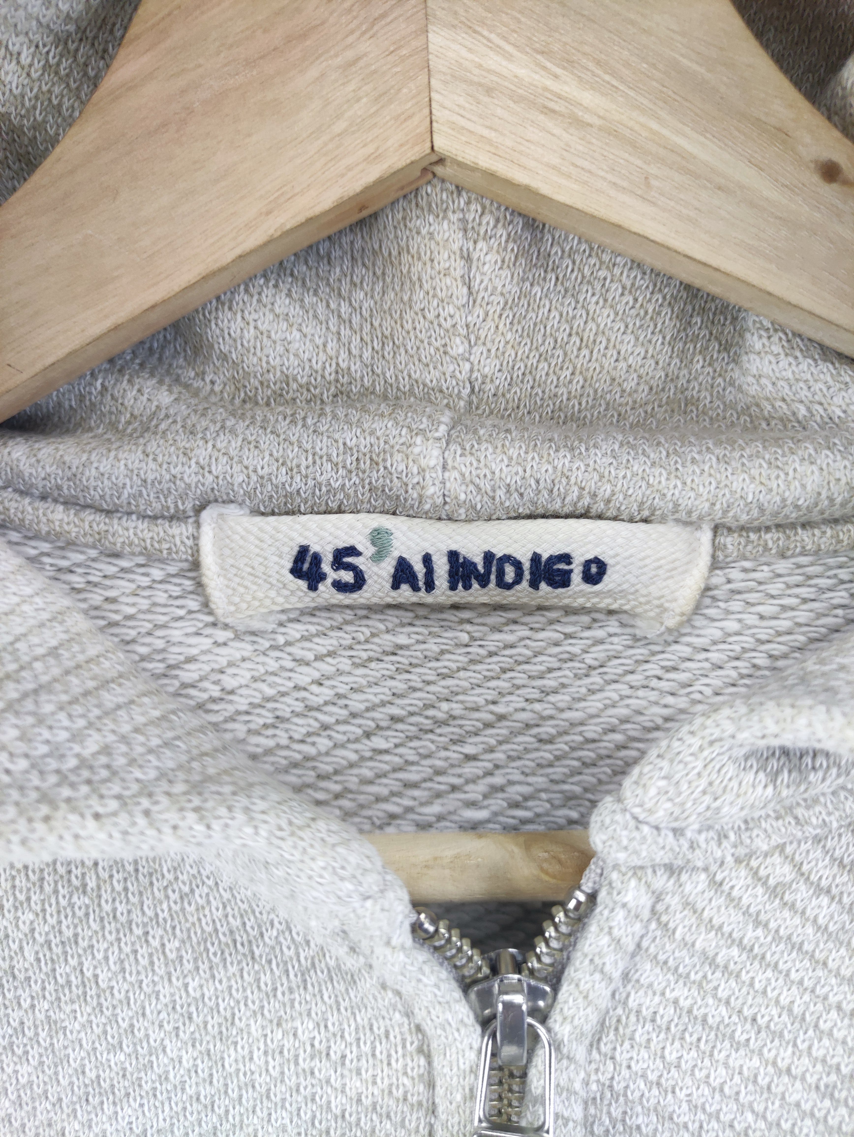 Vintage 45 Rpm Indigo Sweater Hoodie Zipper - 3