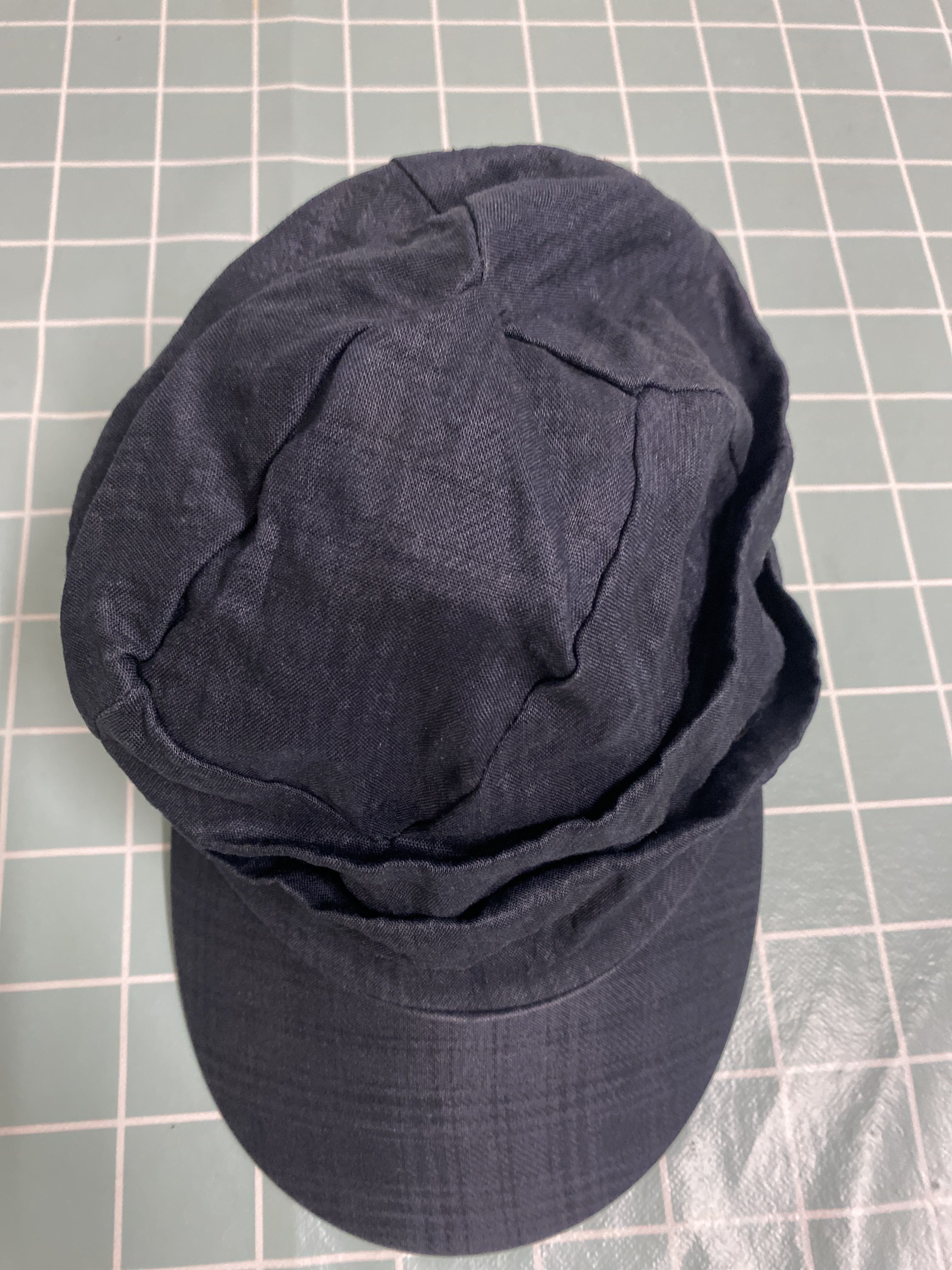CA4LA Japan Artisan Draped Linen Cap Indigo Navy Unisex Unique Design - 2