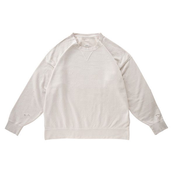 visvim CRASH AMPLUS CREW L/S OFF WHITE . 0121105010016 | aabsaaraa |  REVERSIBLE