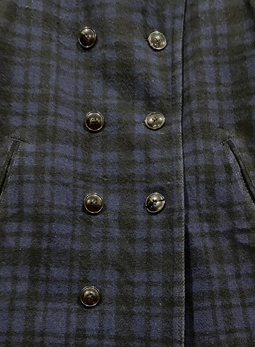 Burberry Black Label Double Breasted Checked Wool Coat Jacket - 9