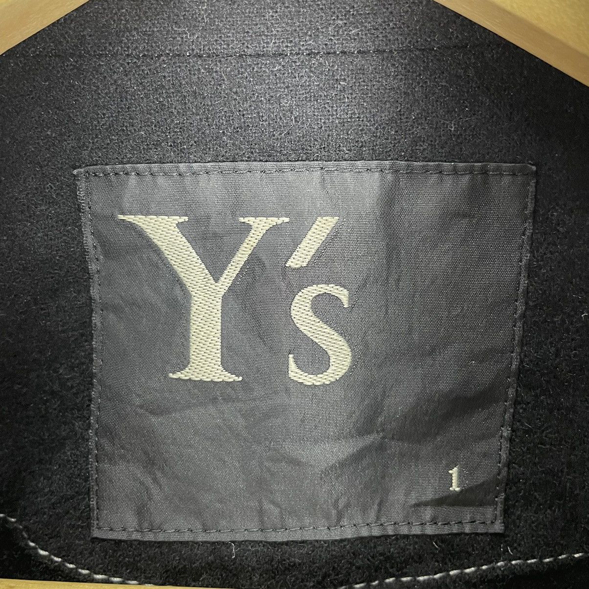 🔥Y’S BLACK COLLAR STITCHED WOOL BUTTON JACKET - 9