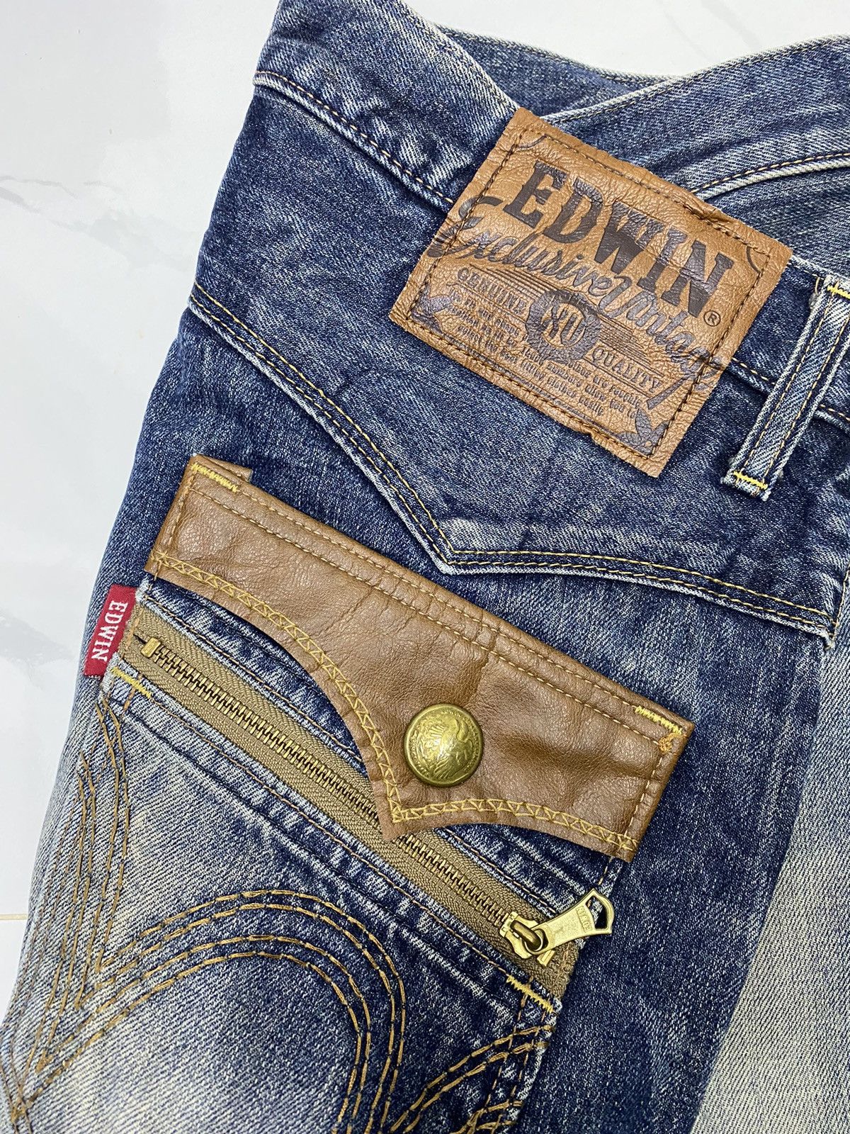 BAGGY DISTRESSED DENIM EDWIN EXCLUSIVE VINTAGE XU JEANS - 7