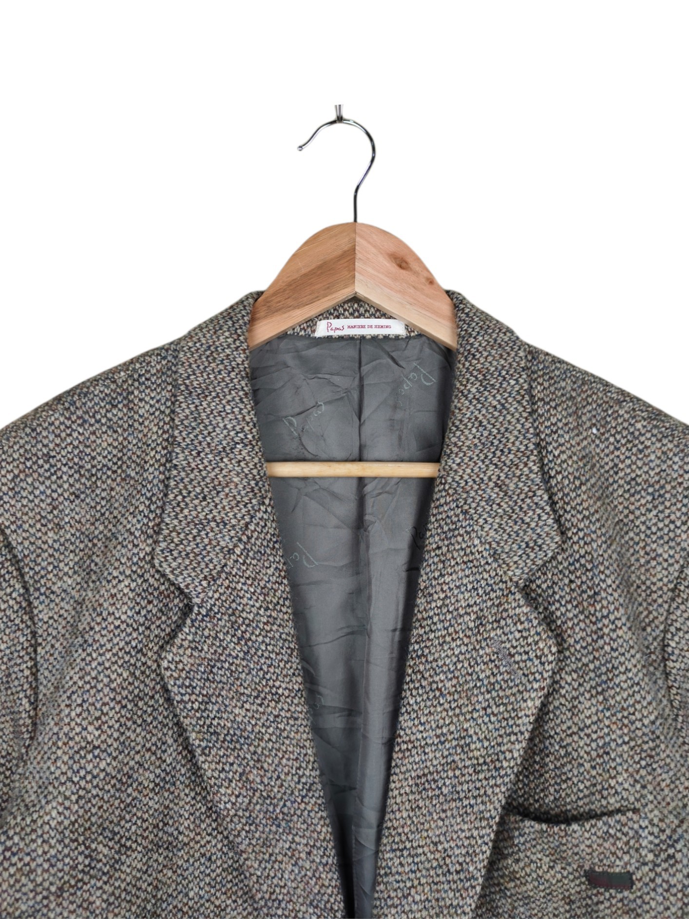 Japanese Brand - Papas x Harris Tweed Wool Blazer Coat - 2