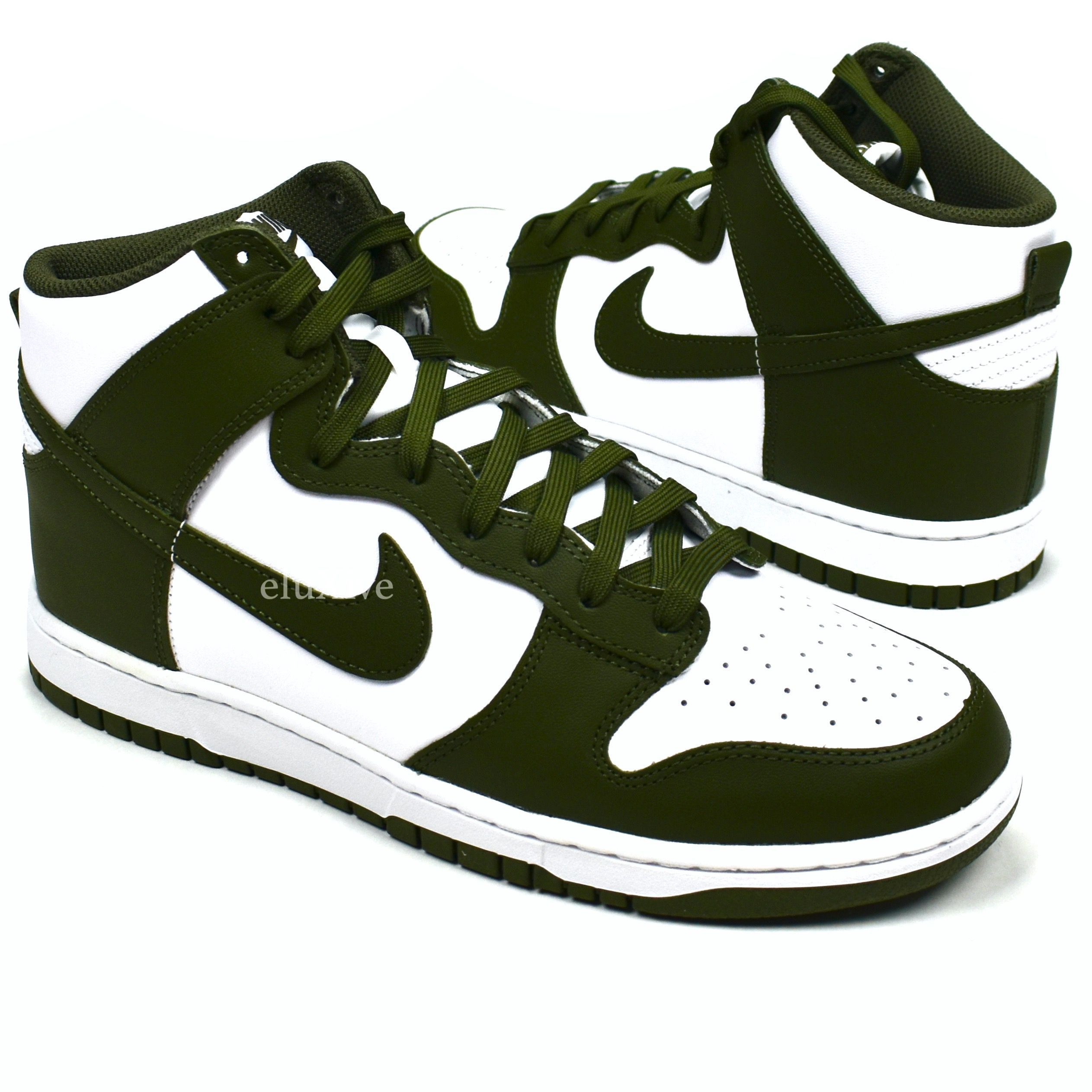 Nike Dunk Hi Retro White Olive Cargo Khaki DS - 1