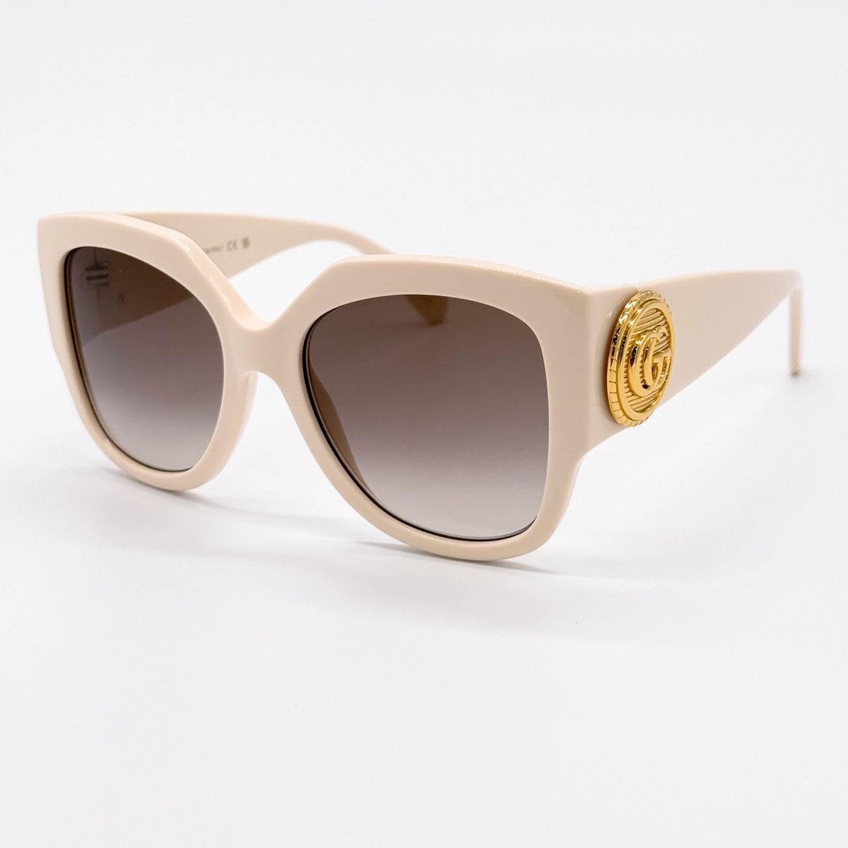 NEW GUCCI GG1407S 004 BEIGE BROWN OVERSIZED WOMEN SUNGLASSES - 4