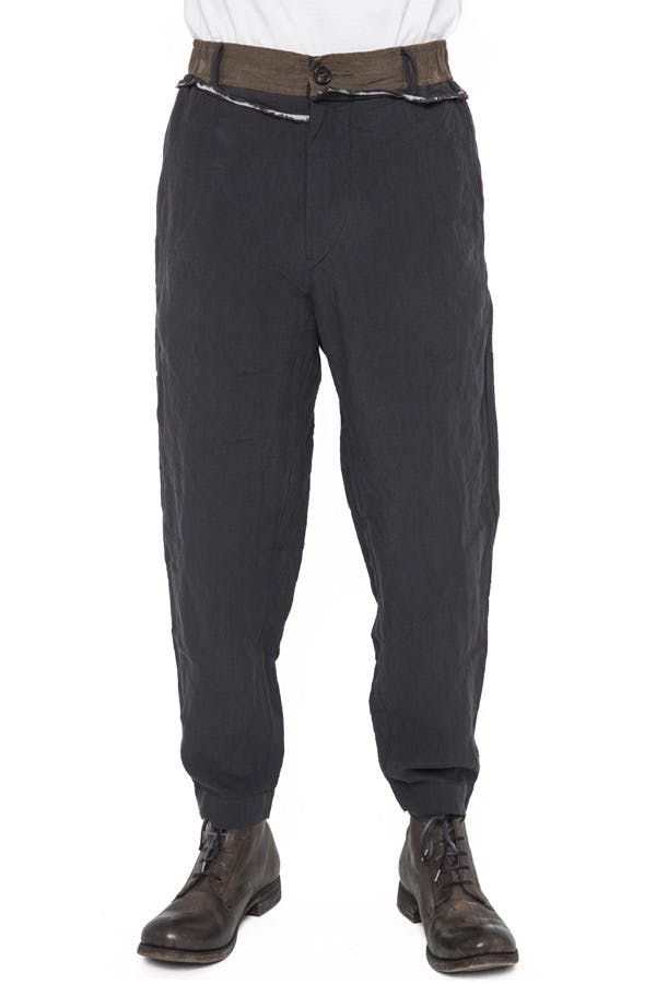 SS18 Raw Waist Linen Pants - 1
