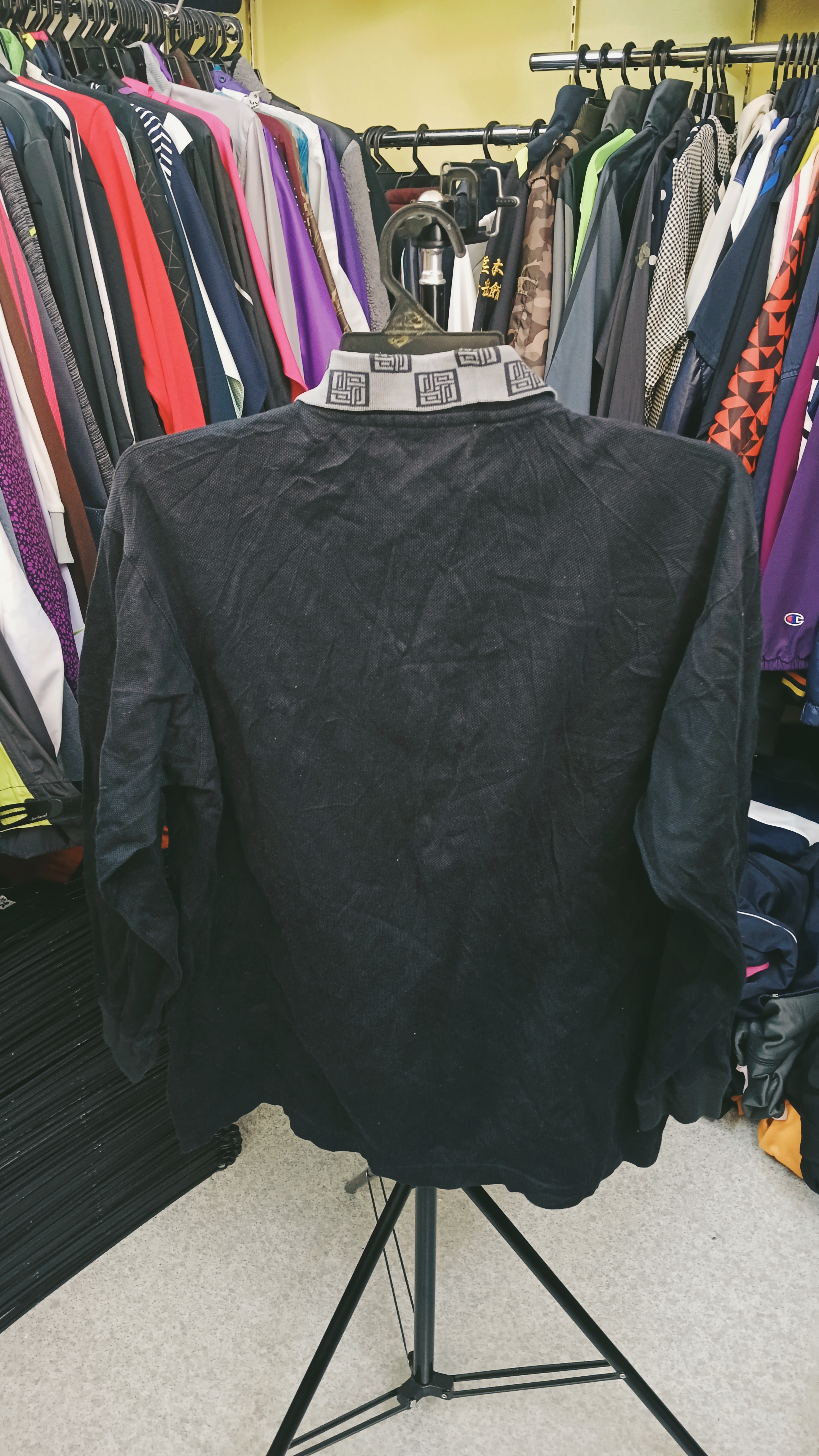 Vintage Lancel Paris Long Sleeve Polo Shirt Made In Japan - 2