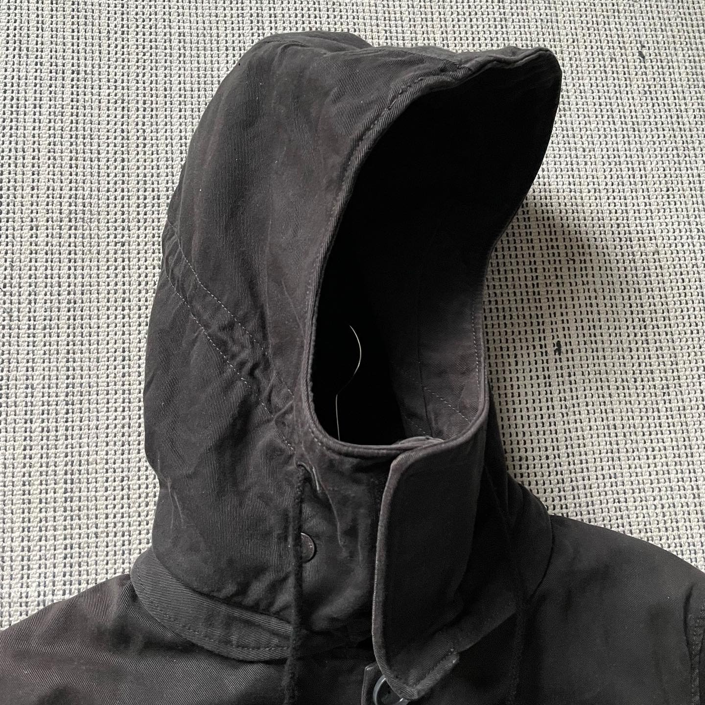AW11 wanderer coat chino cloth charcoal grey cotton tencel - 9