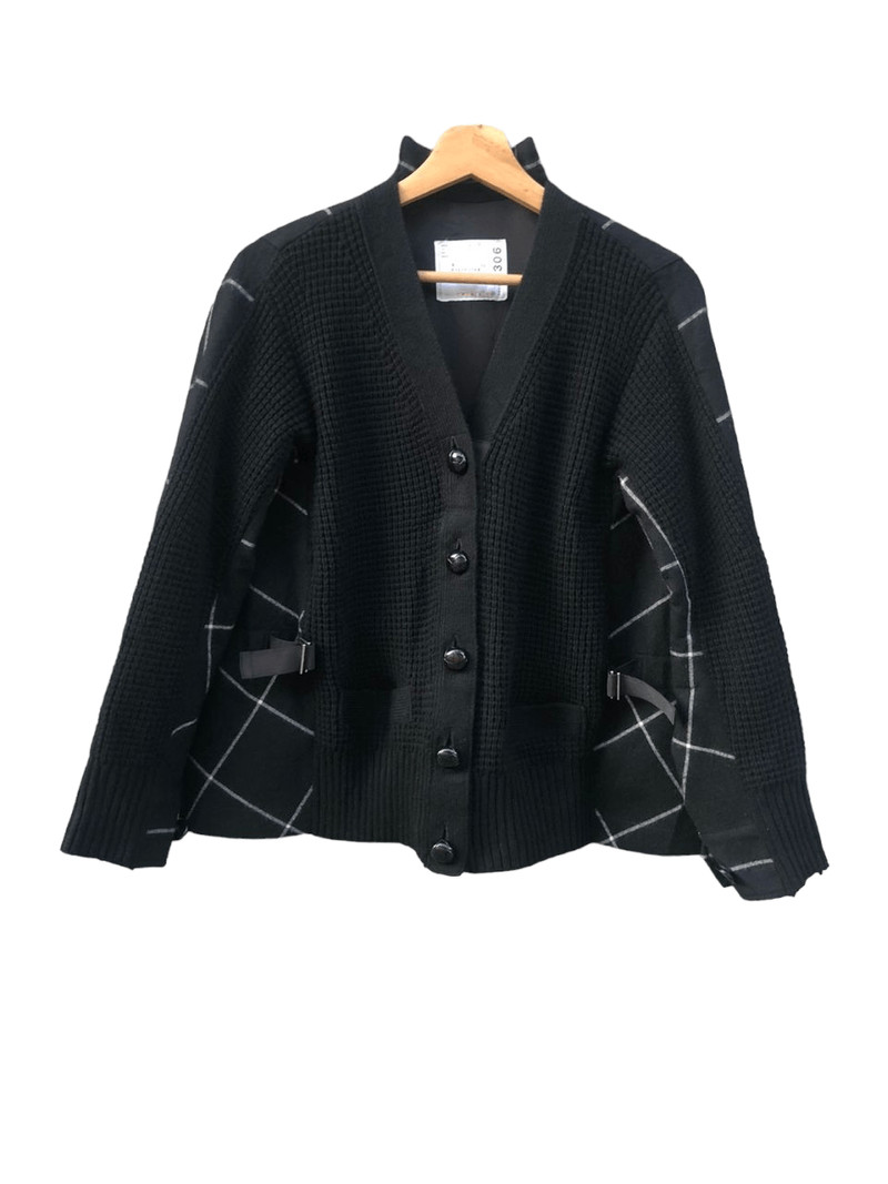 Sacai Knit Wool Button Jacket Rare Design - 1
