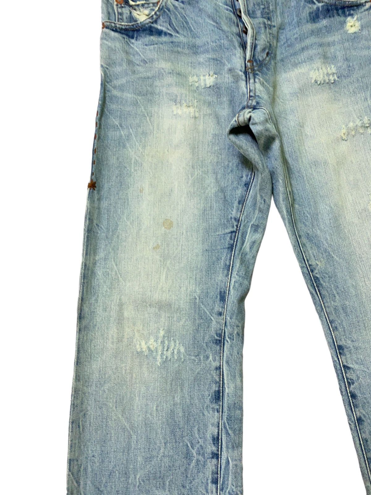 Distressed Denim - Distressed Japan Denim Zipper Custom Denim Jeans - 9