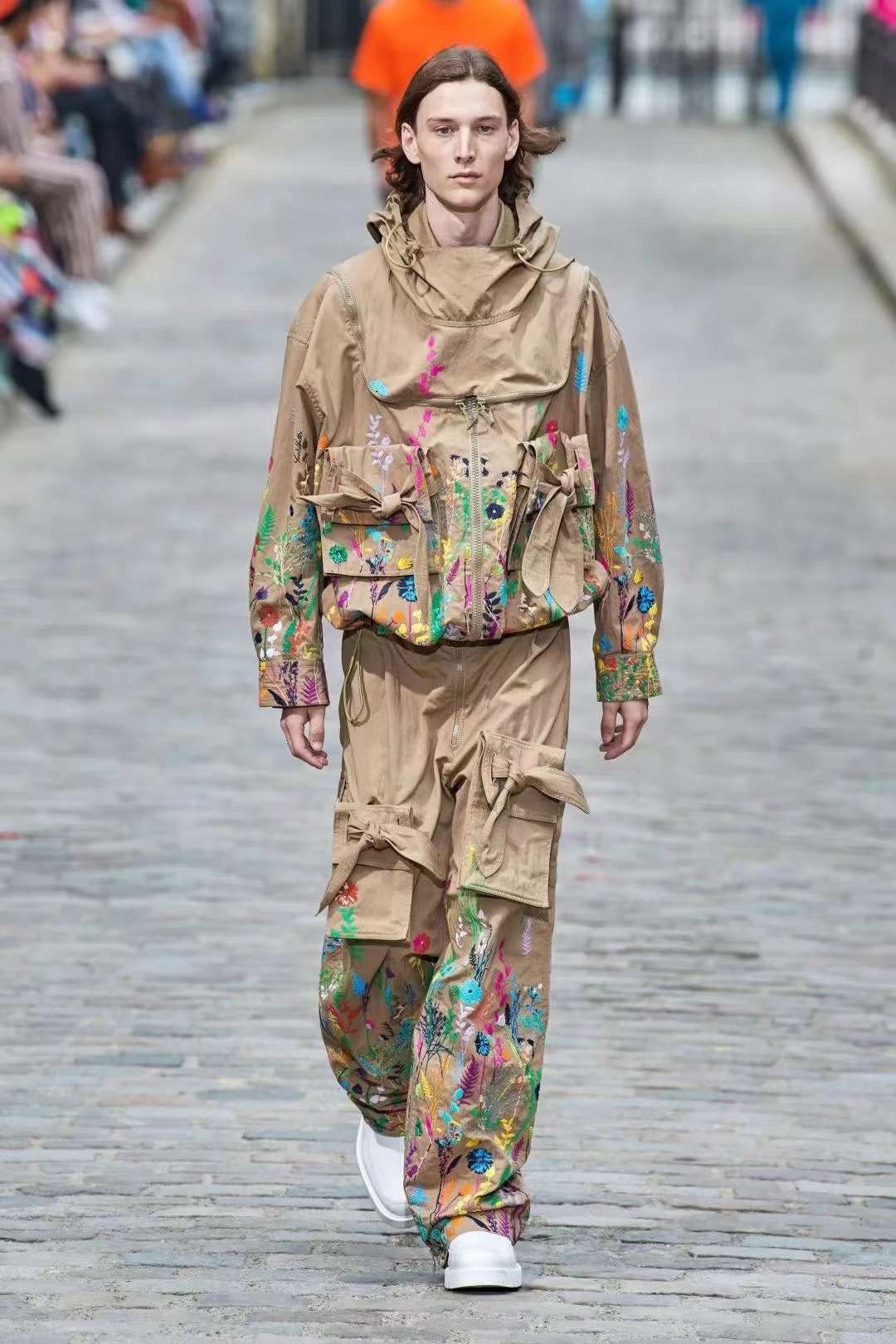 SS20 runway flower embroidered bee keeper parka jacket - 2