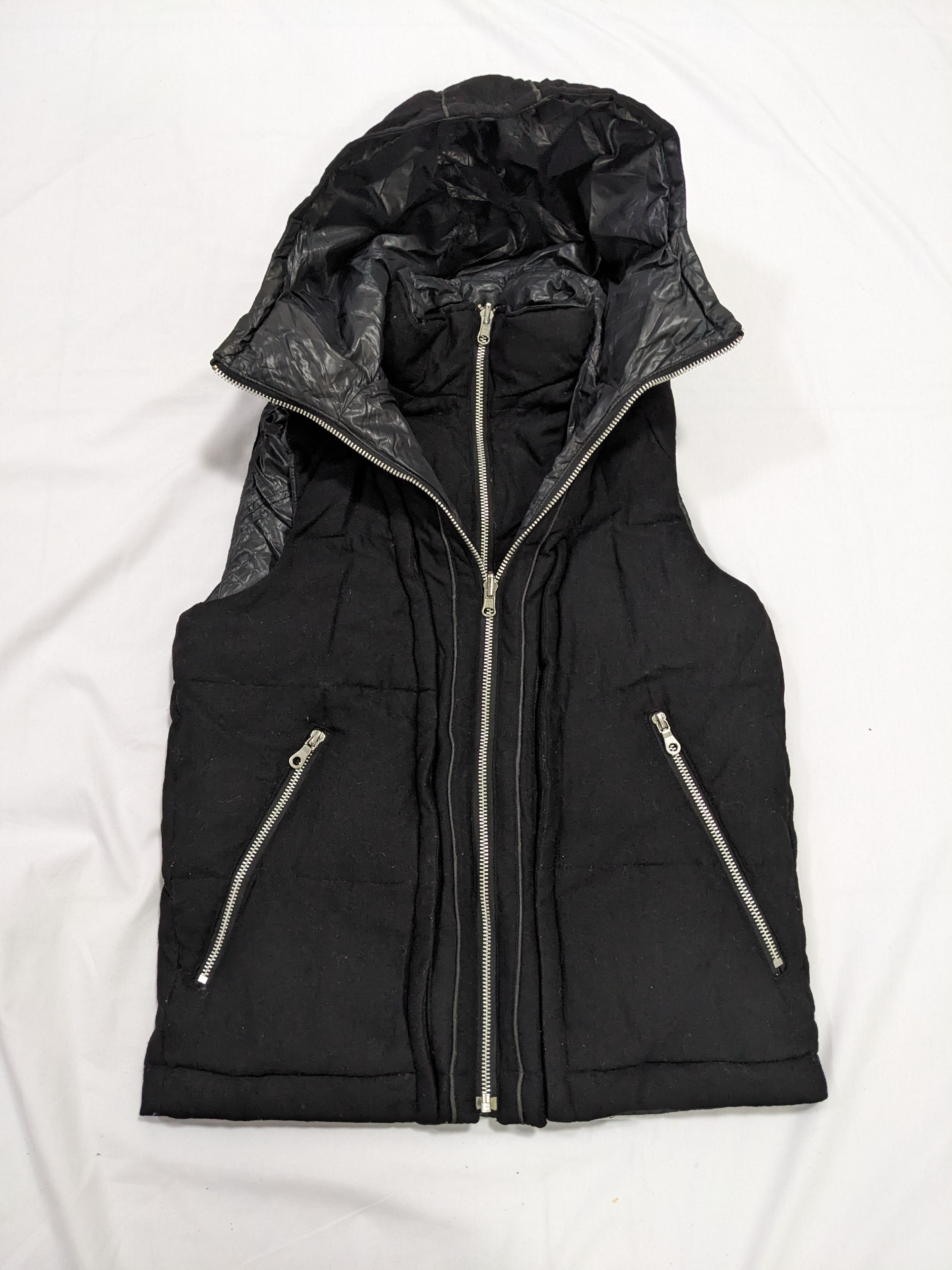 Avant Garde - PPFM Down Vest Hooded Jacket Reversible Black - 1
