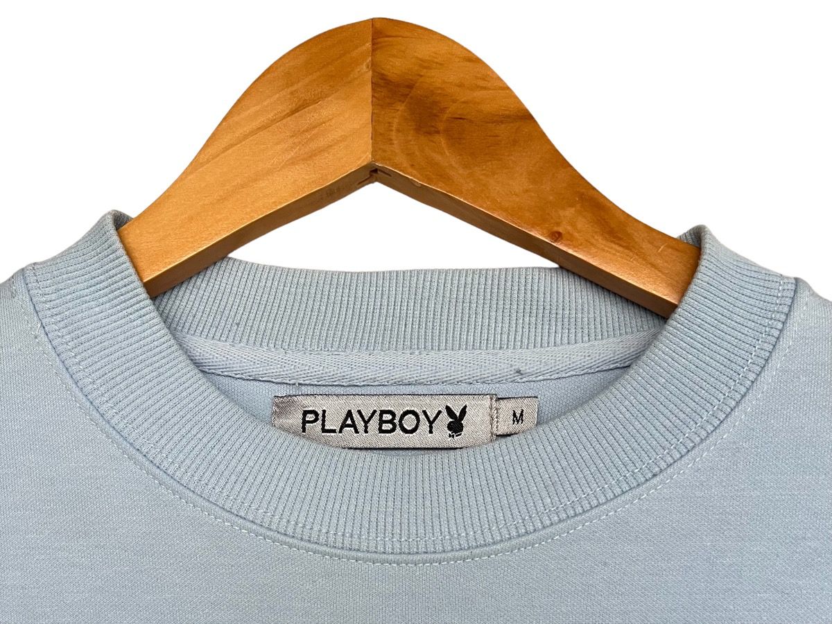 Vintage Playboy Sweatshirt Baby Blue Sweatshirt - 7