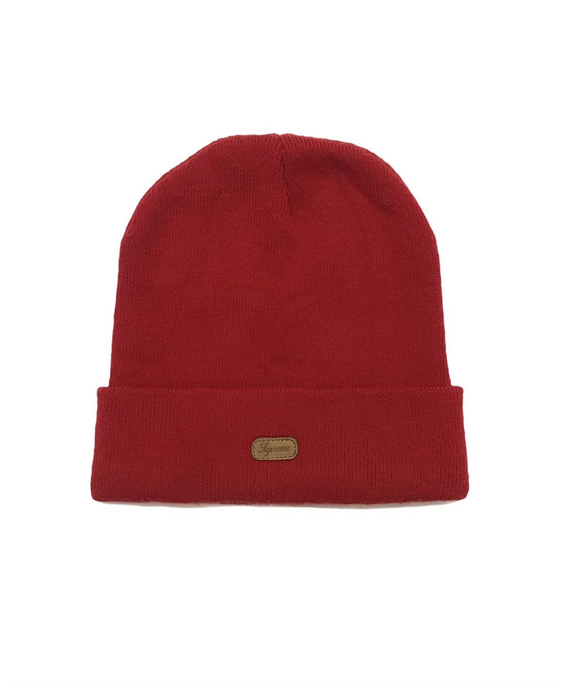 💥Rare💥Supreme Small Logo leather Beanie / hat - 1