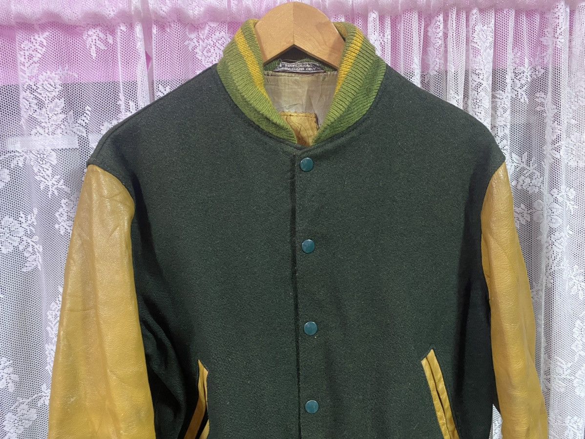 Golden Bear Wool Leather Varsity jacket - 3