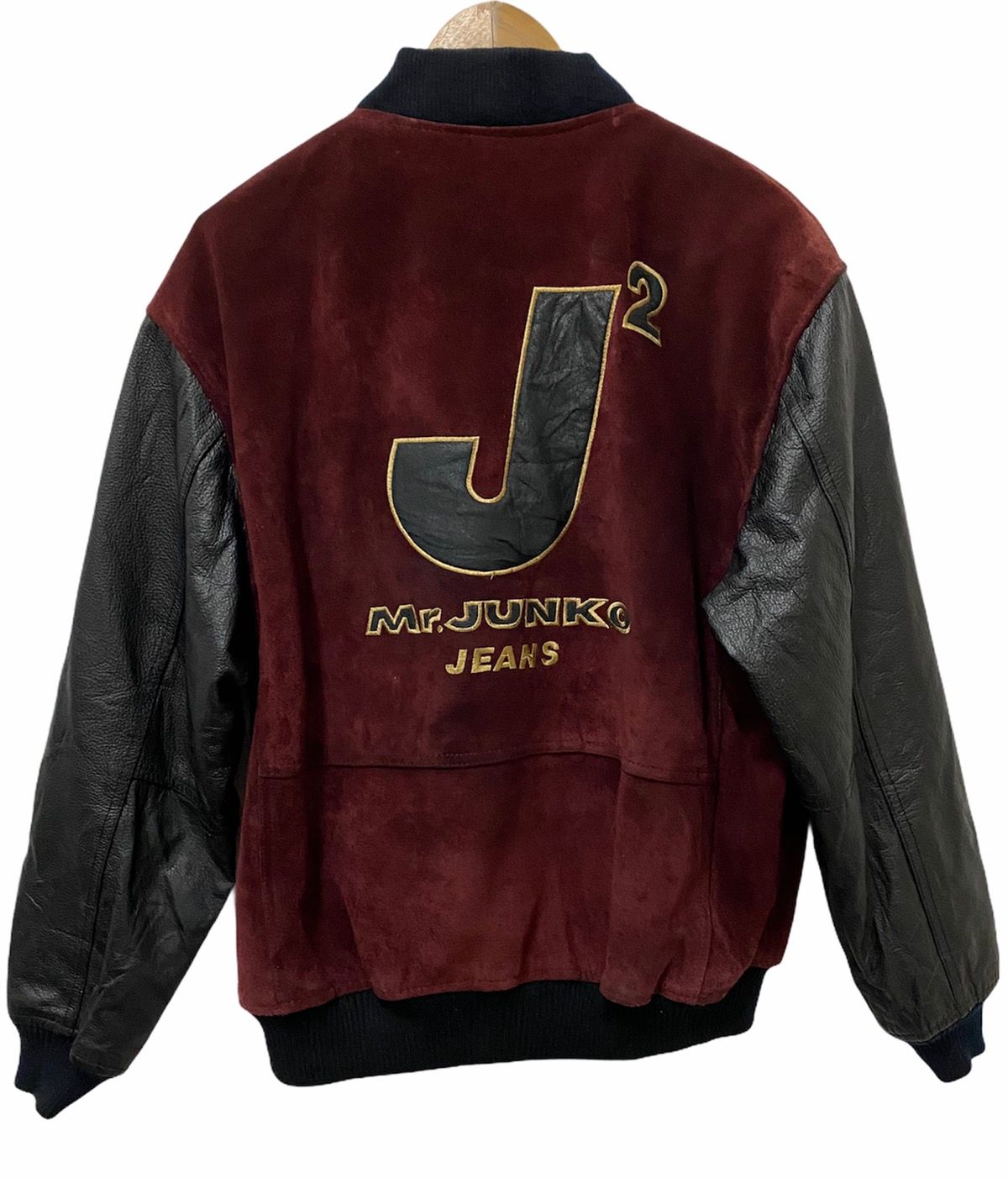 🔥Mr.Junko J2🔥Embroidery Big Logo Leather Jacket - 2