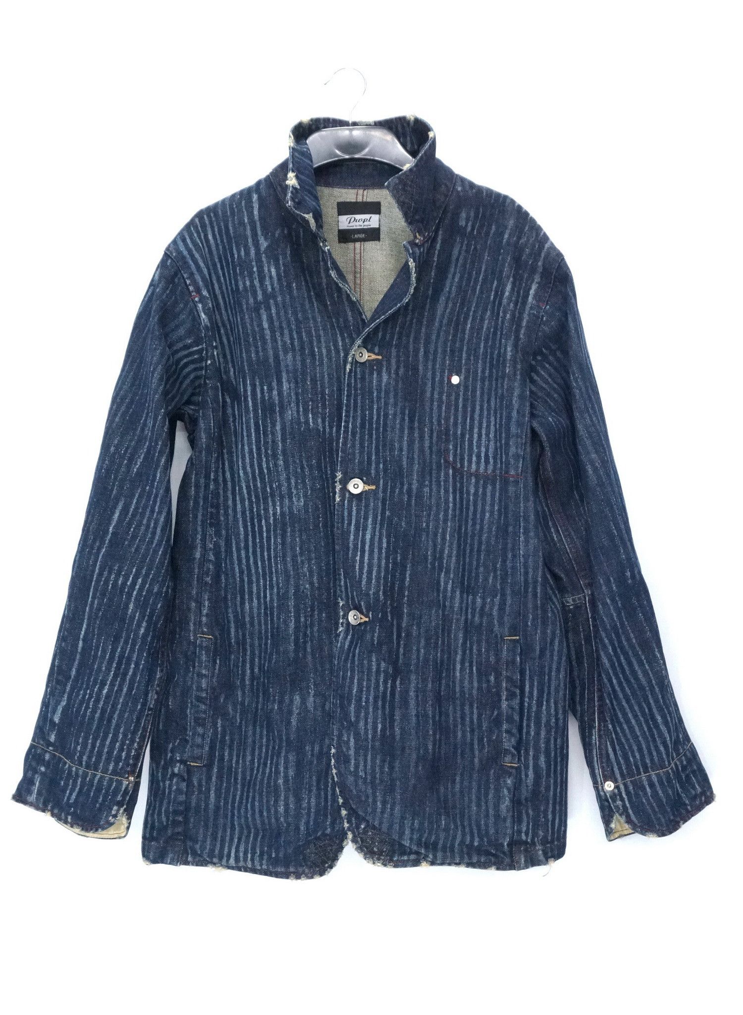 Distressed Denim - Japan Striped Indigo Jacket Kapital Inspired - 1