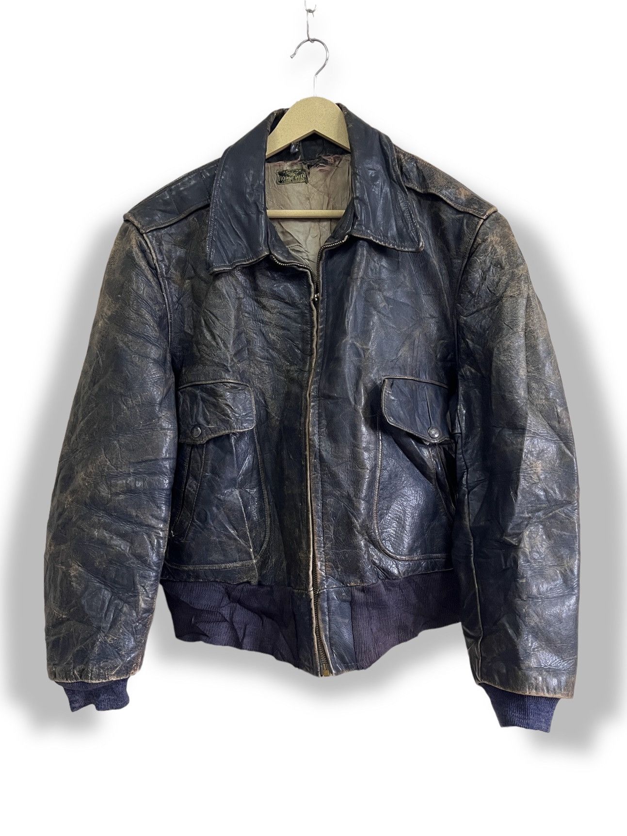 Biker 1930s Horsehide Vintage Blue Jacket Freewheelers - 1