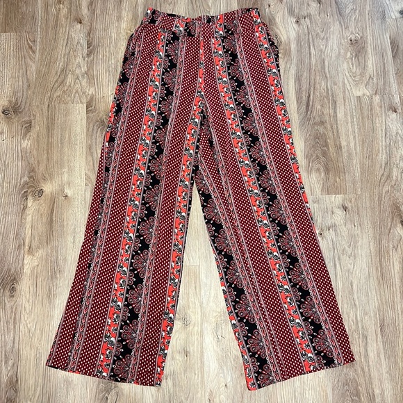 H&M Divided Wide Leg Pull on Boho Printed Pants - 3