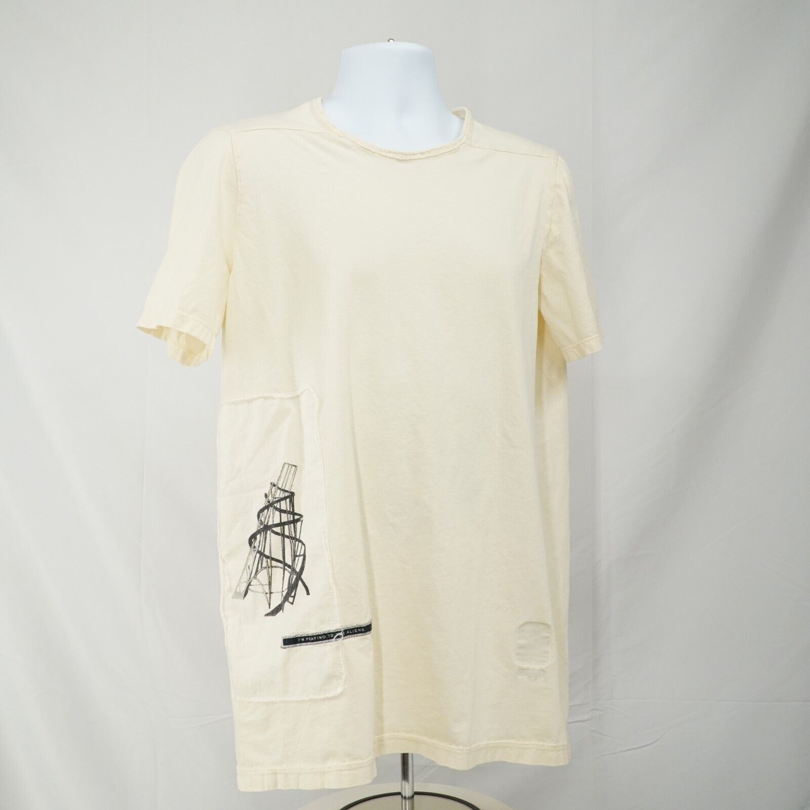 DRKSDHW Patched Level Tee Milk White Cotton - Lar - 21