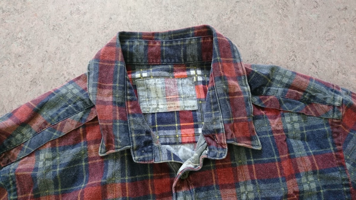 Allsaints - S-M Blue-Red Plaid Wired Shirt - 1