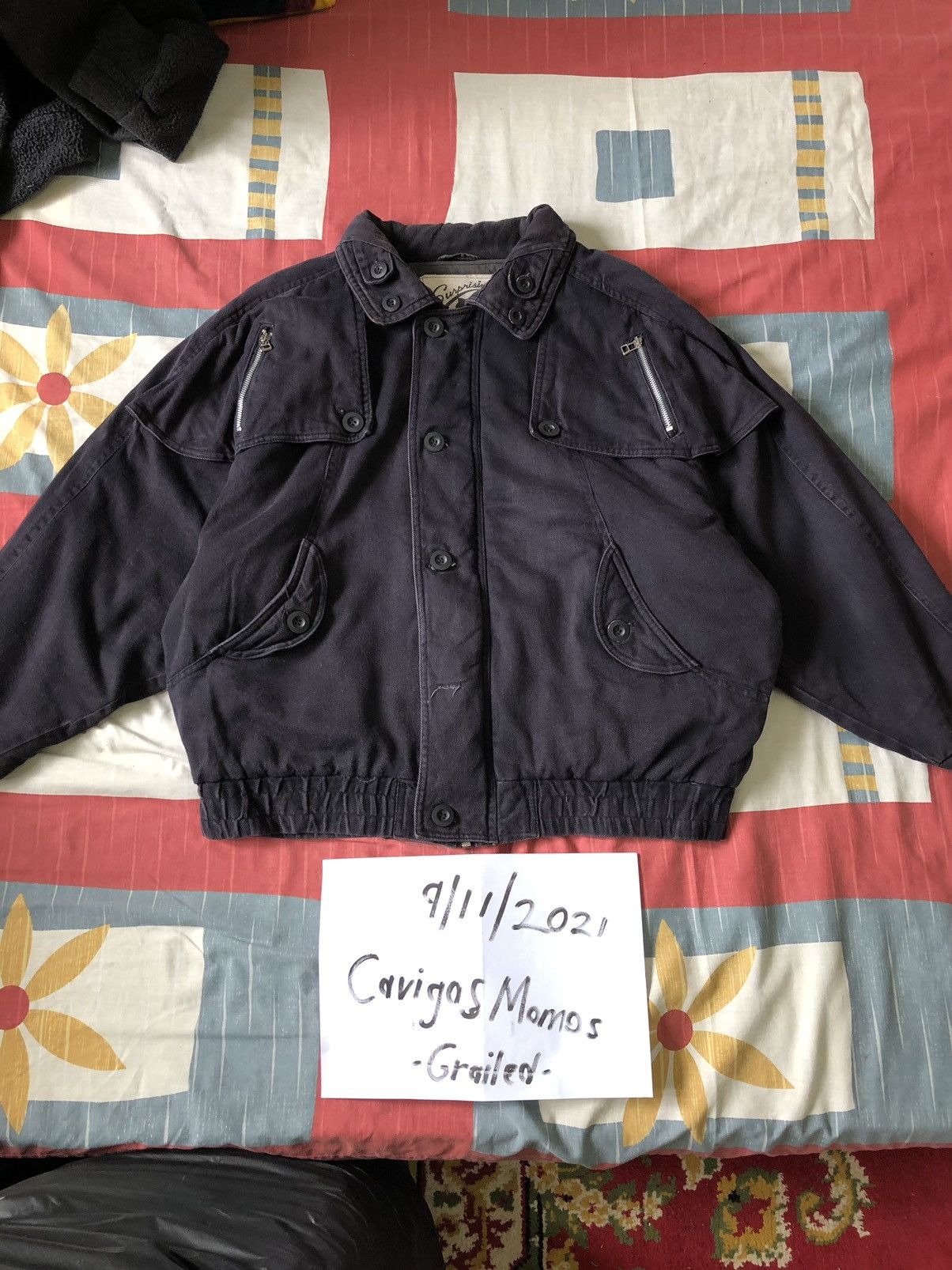 Archival Clothing - RARE Vintage Japan Multi Pocket Zipper Bomber Jacket - 14