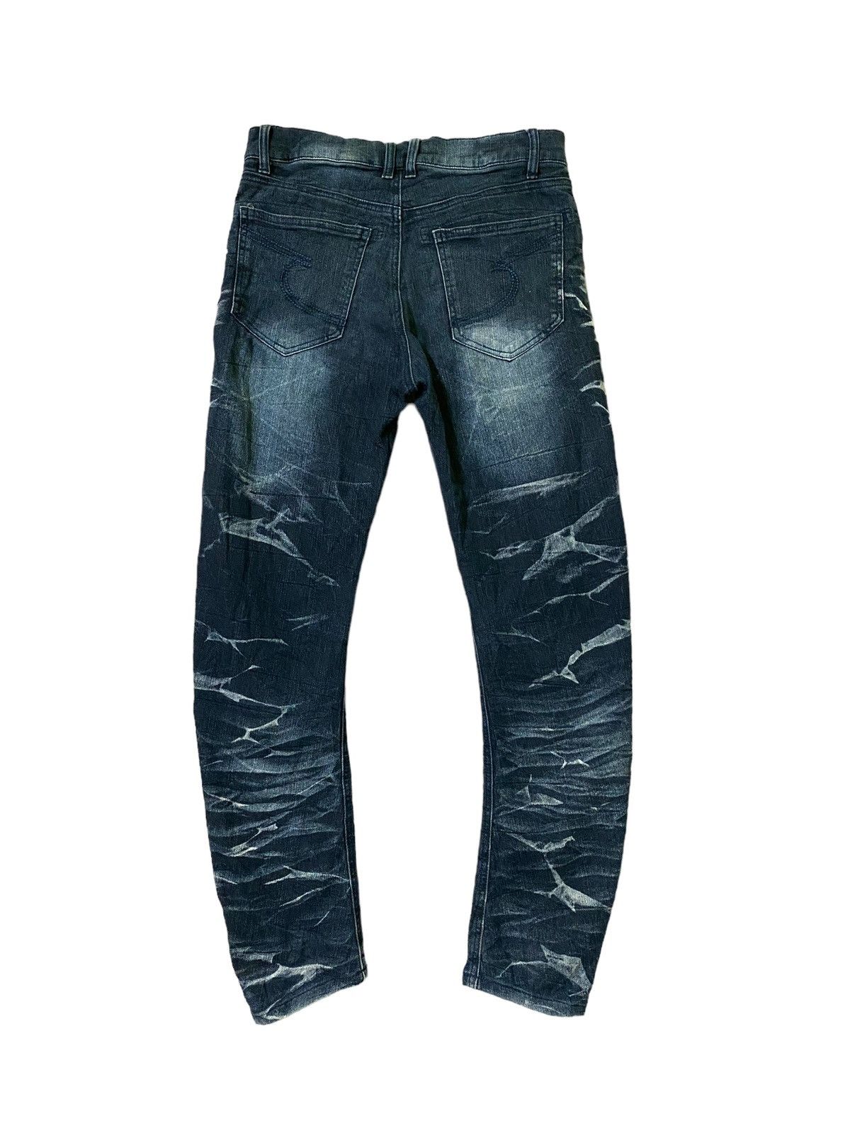 Vintage Semantic Design J Curve Legs Acid Wash Denim - 2