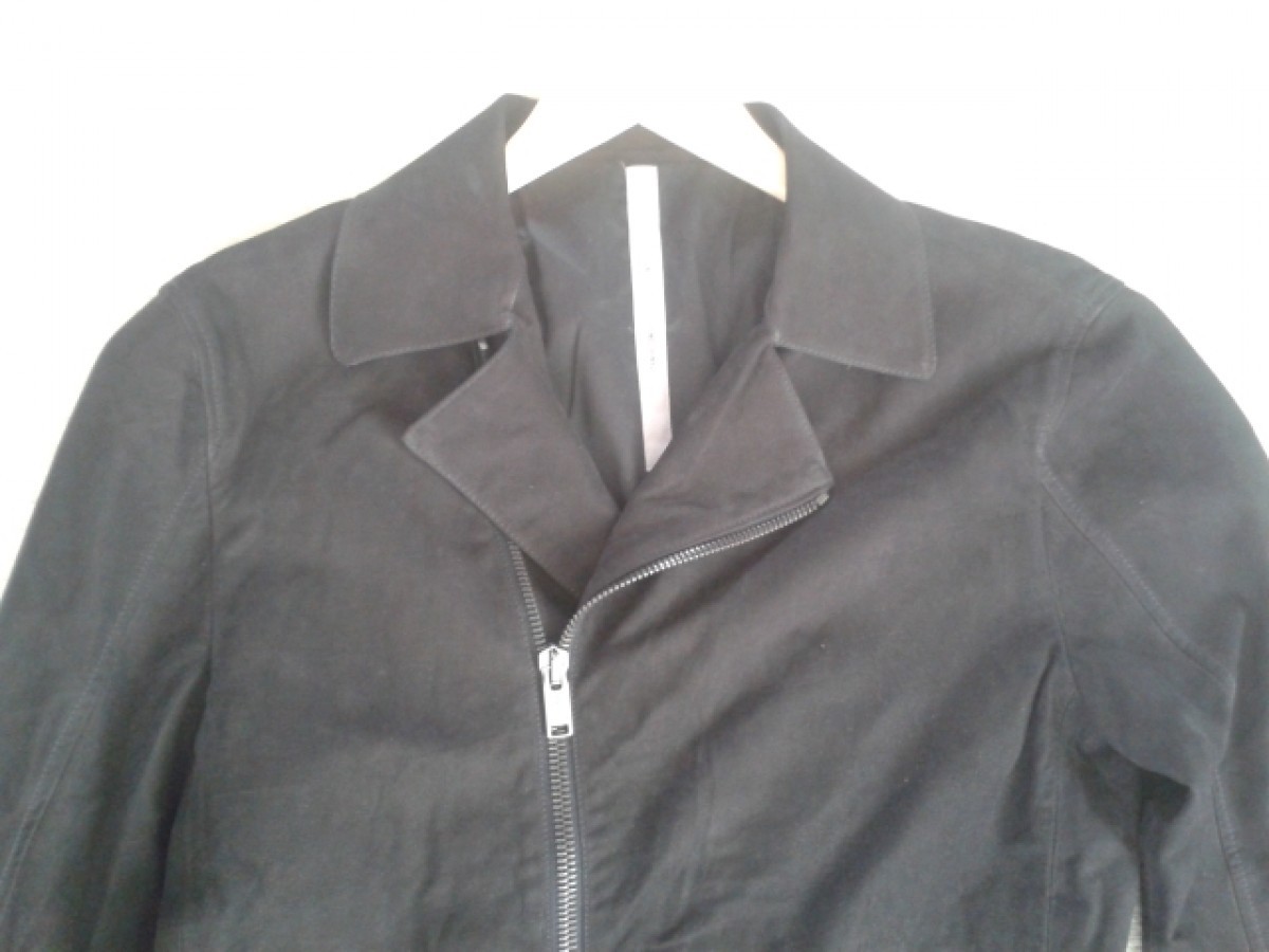 New Black Suede Velour Leather Jacket Size M - 4