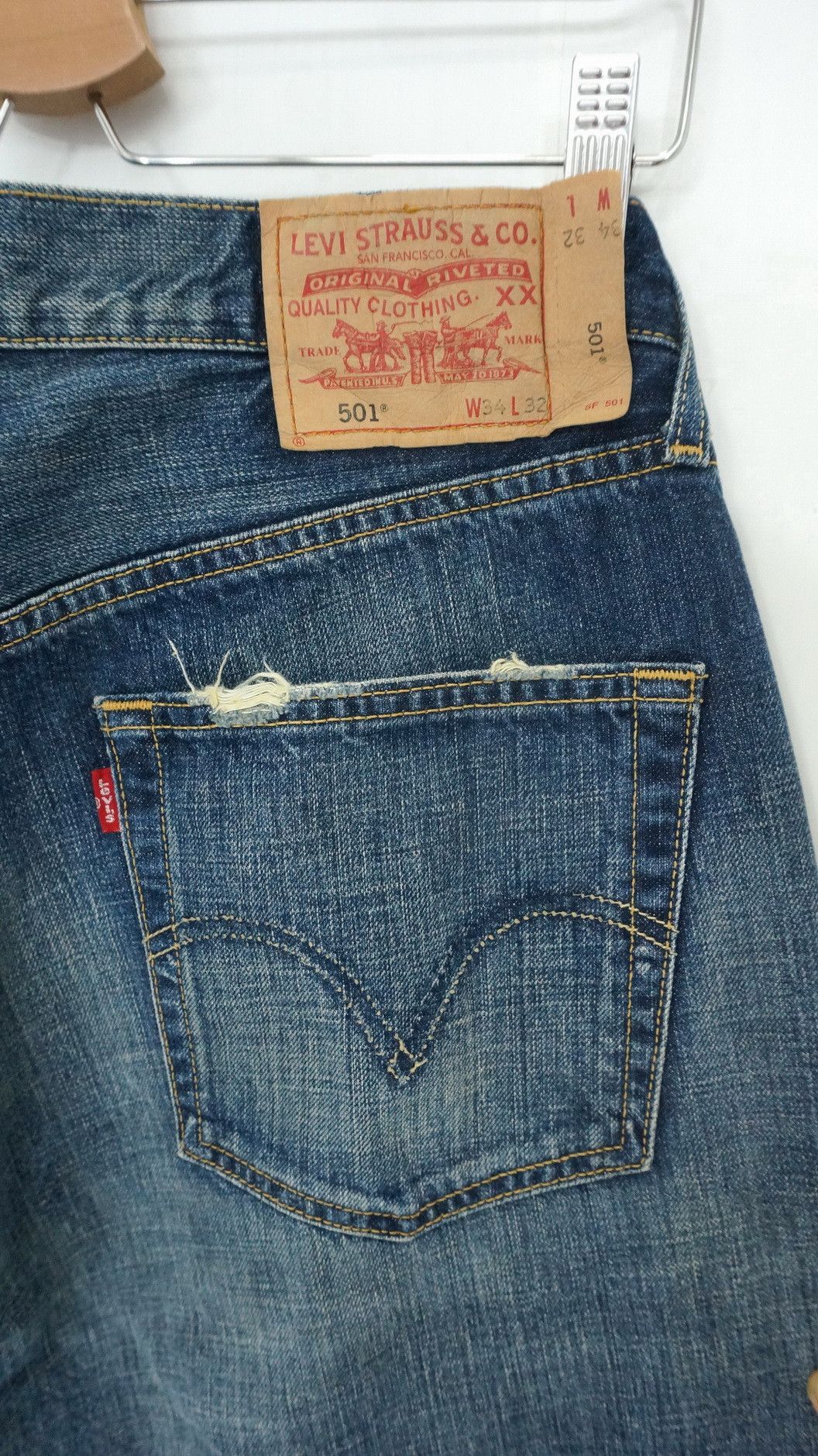 Levi's 501 90s Vintage Japan Distressed Jeans LF15 - 8