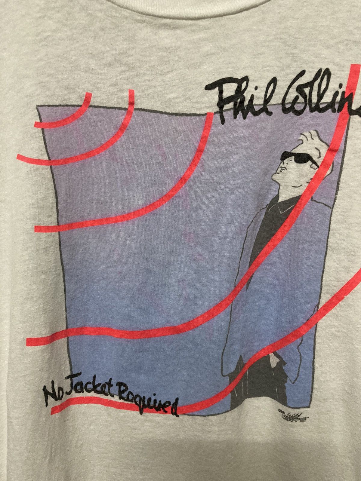 Vintage 1985 Phil Collins No Jacket Required Tour Tshirt - 5