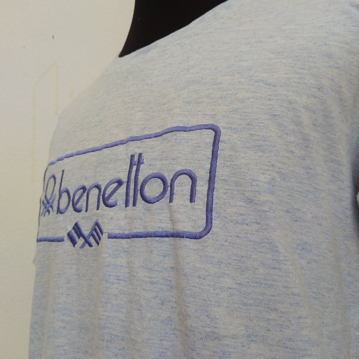 Benetton - 90s Embroidery Big Logo T-shirt Italy F1 - 3