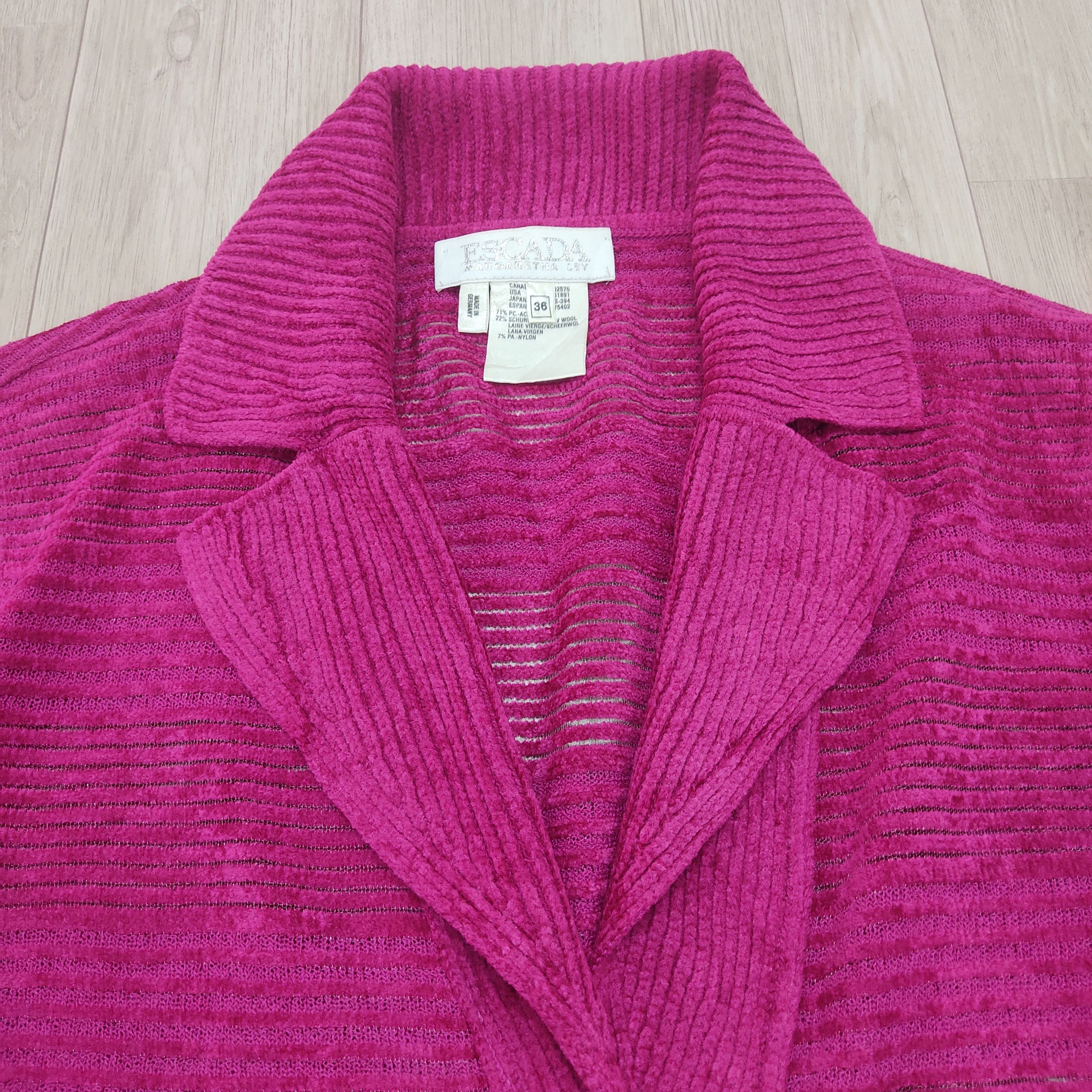 Vintage - Escada Acrylic Wool Buttons Up Cardigan Sweater - 5