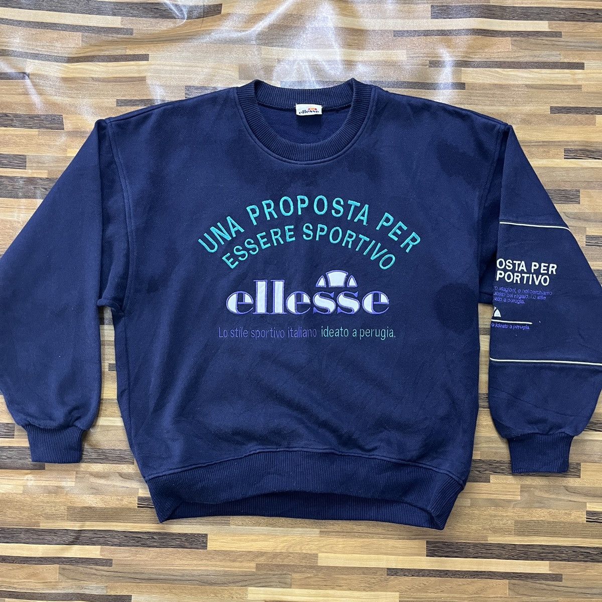 Iconic Ellesse Sweater Big Logo Embroidery Vintage 80s - 16