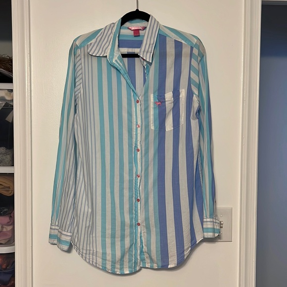 Victoria's Secret - PINK Multi Stripe Sleep/Beach Shirt - 2