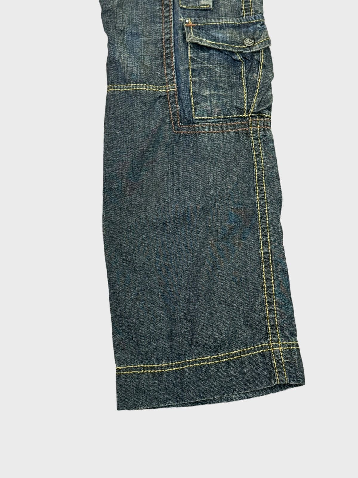 Japanese Brand - EVOLUTION CARGO MULTIPOCKET DISTRESSED DENIM - 6