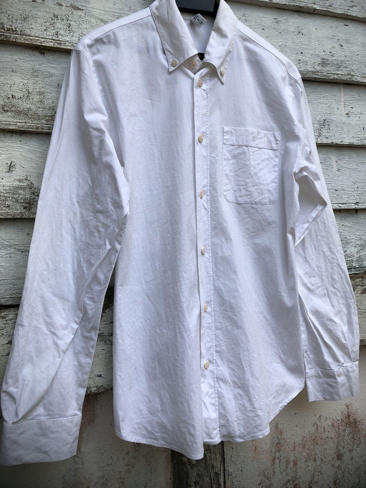 Miu Miu White Plain Button Up Shirt LS - 3