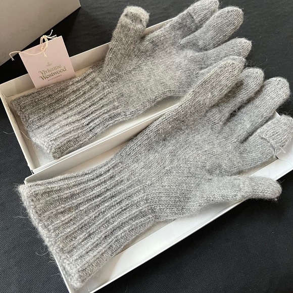 Vivienne Westwood Orb Logo Wool Gloves - 5