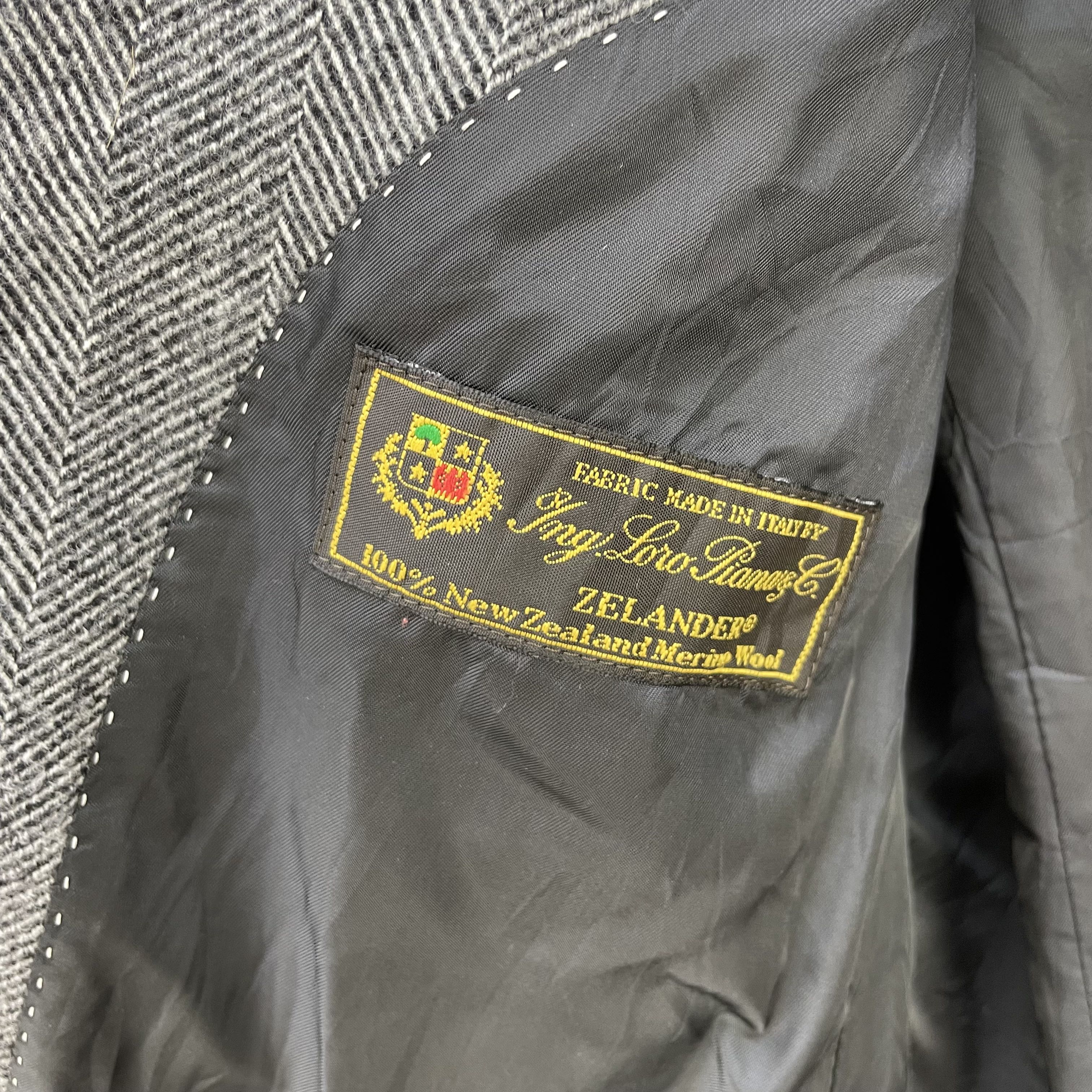 Vintage Loro Piana Herringbone Long Coat Jacket - 6