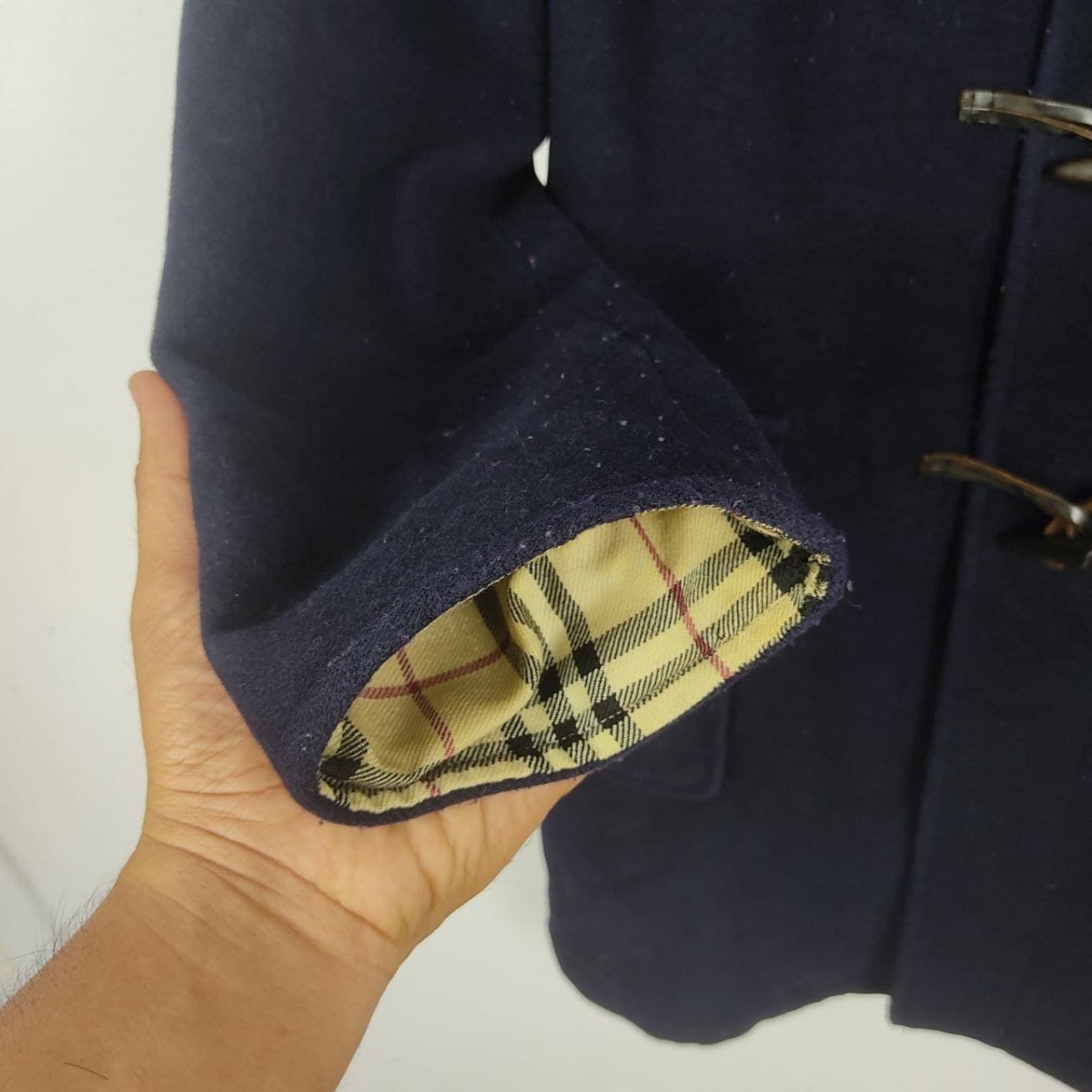 London Nova Check Wool Duffel Over Coat Jacket - 4