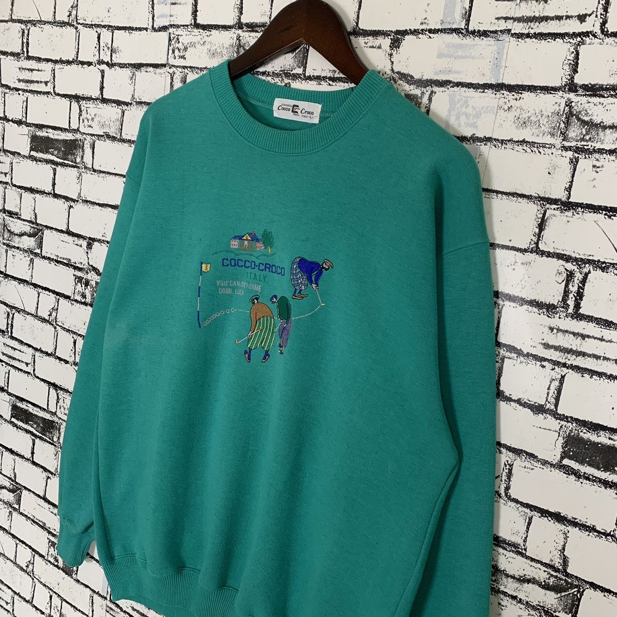 Vintage 90s Cocco Croco Designer Embroidered Sweatshirt - 3