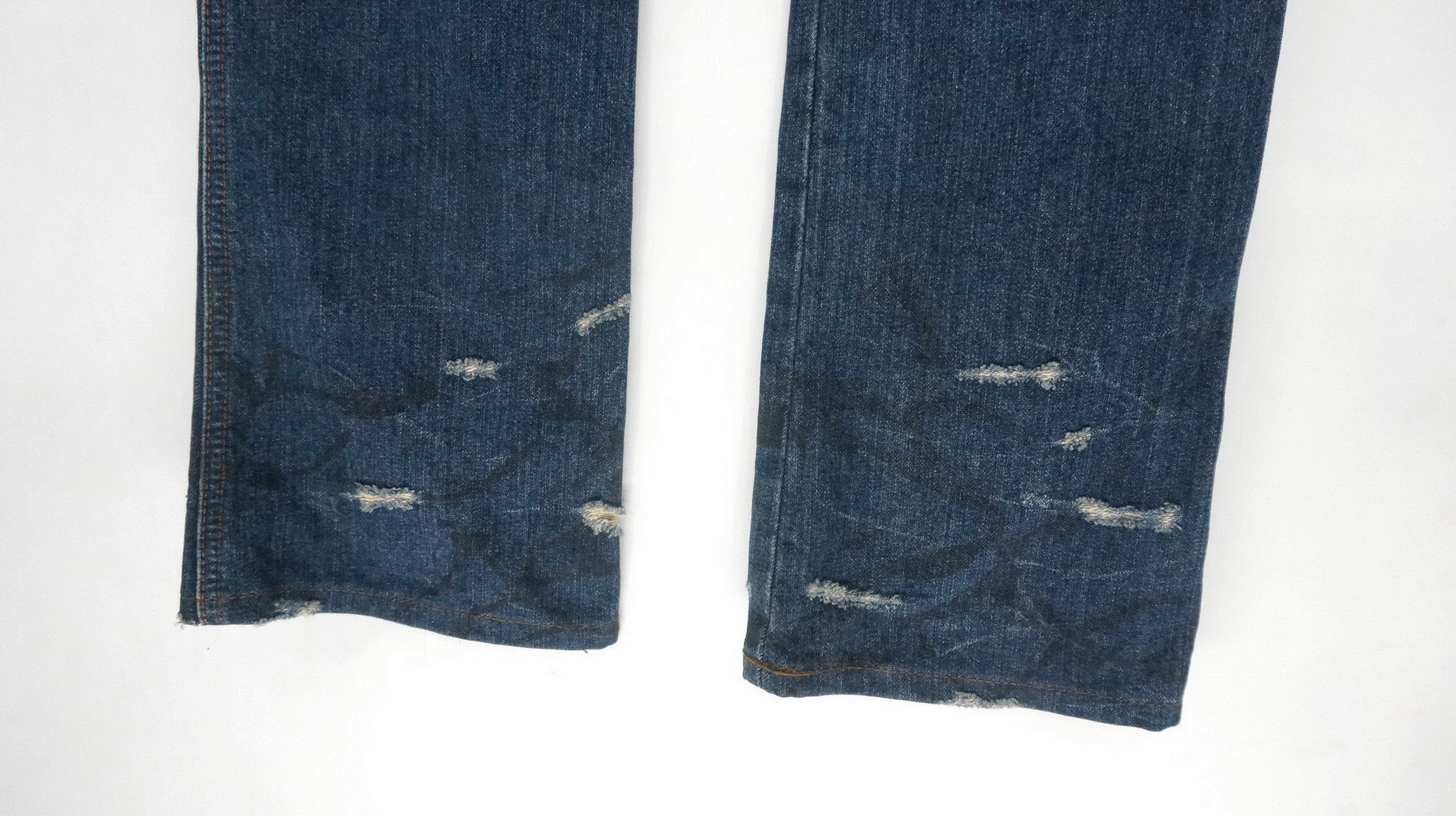 Distressed Denim - Fire Rare! OBELISK Japan Lowrise Distressed Flared Jeans - 13