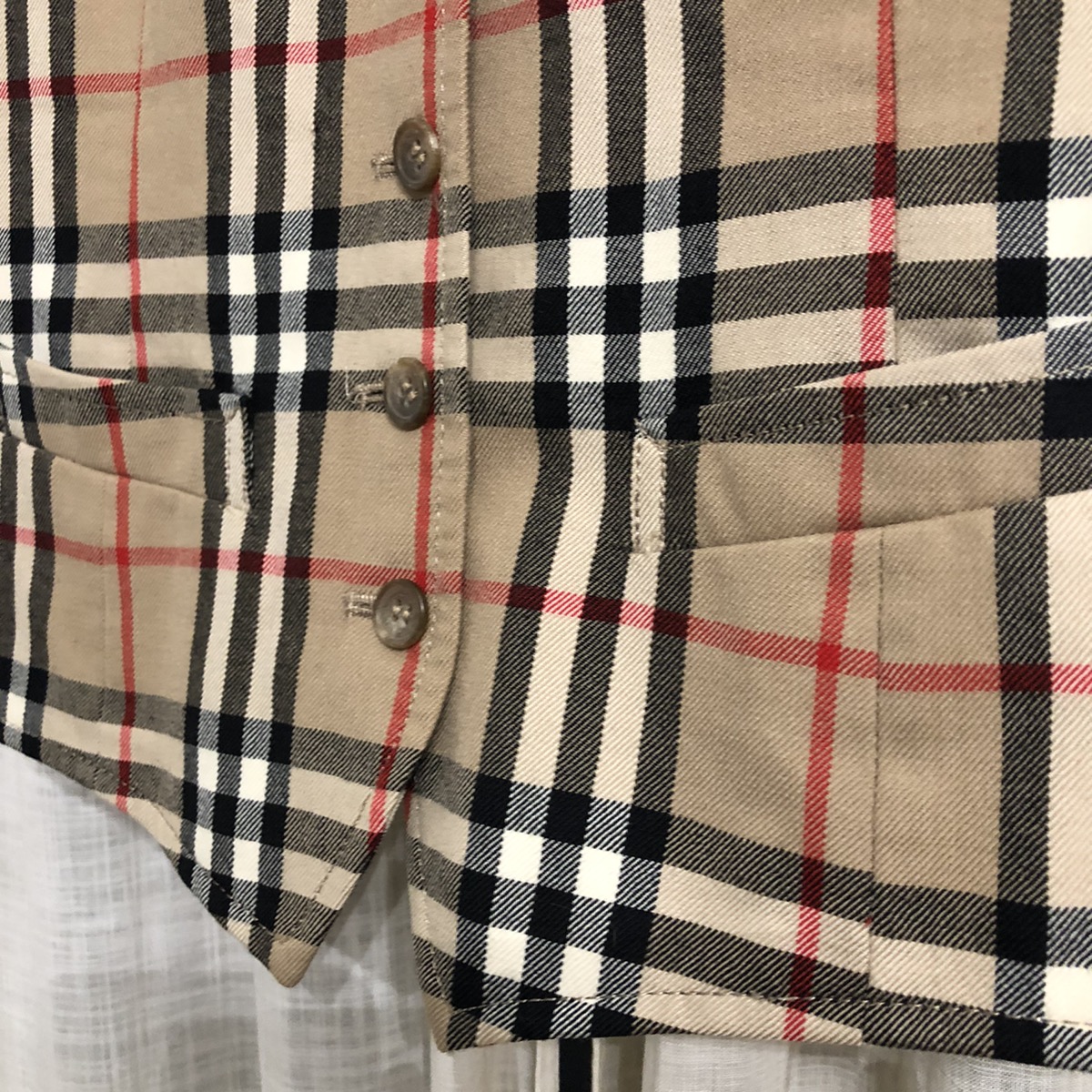 Vintage burberry checked vests - 3