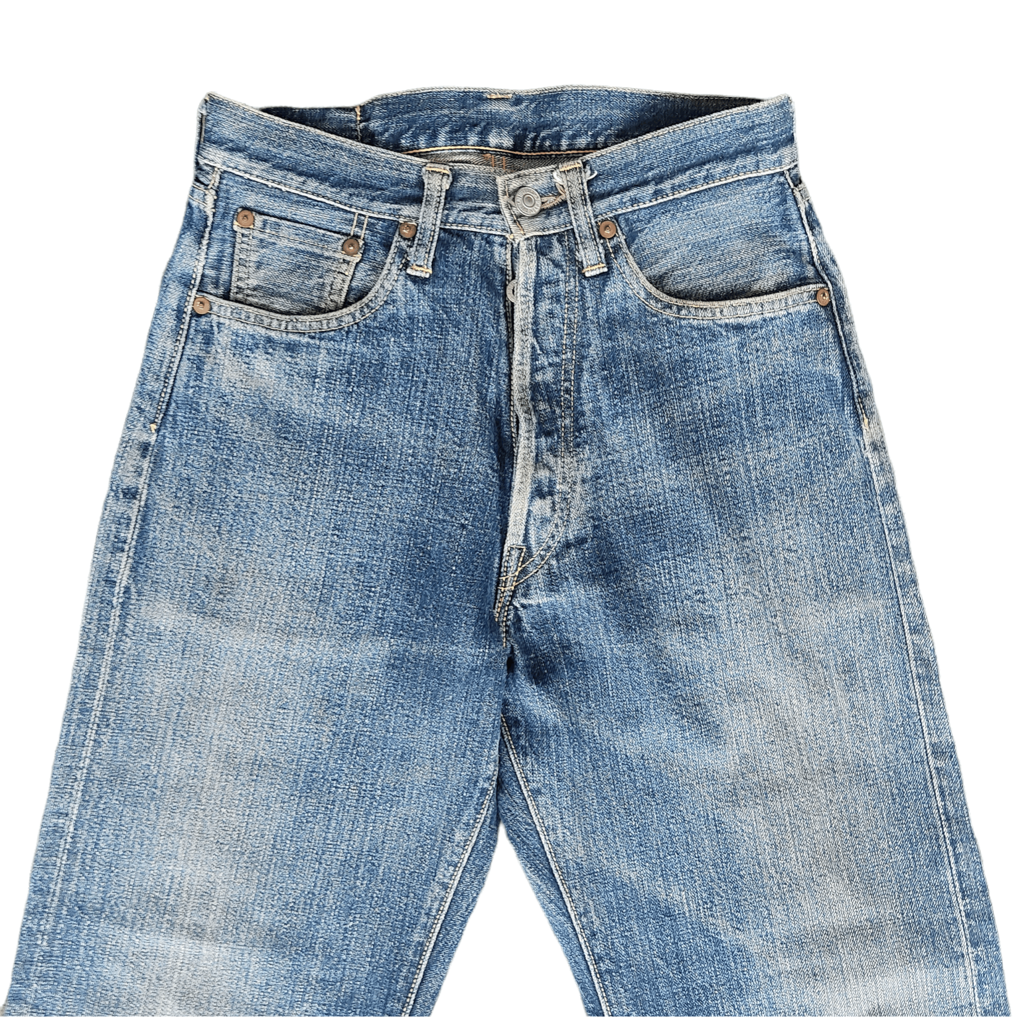 Distressed Denim - Vintage Earth Culture Selvedge Denim Jeans - 3