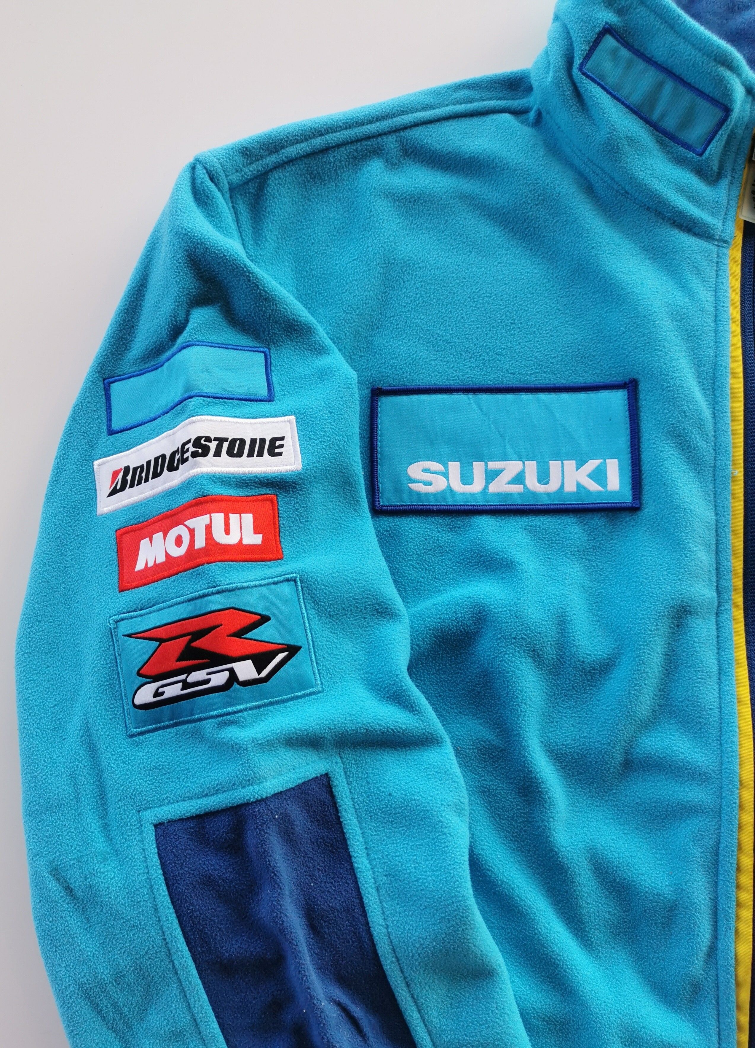 Vintage Suzuki Rizla Racing Fleece Jacket Motul Bridgestone - 3