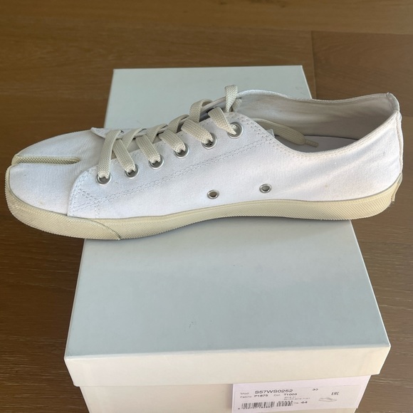 EUC - Maison Margiela White Tabi Canvas Sneakers Sz 44 (US/11) - 8