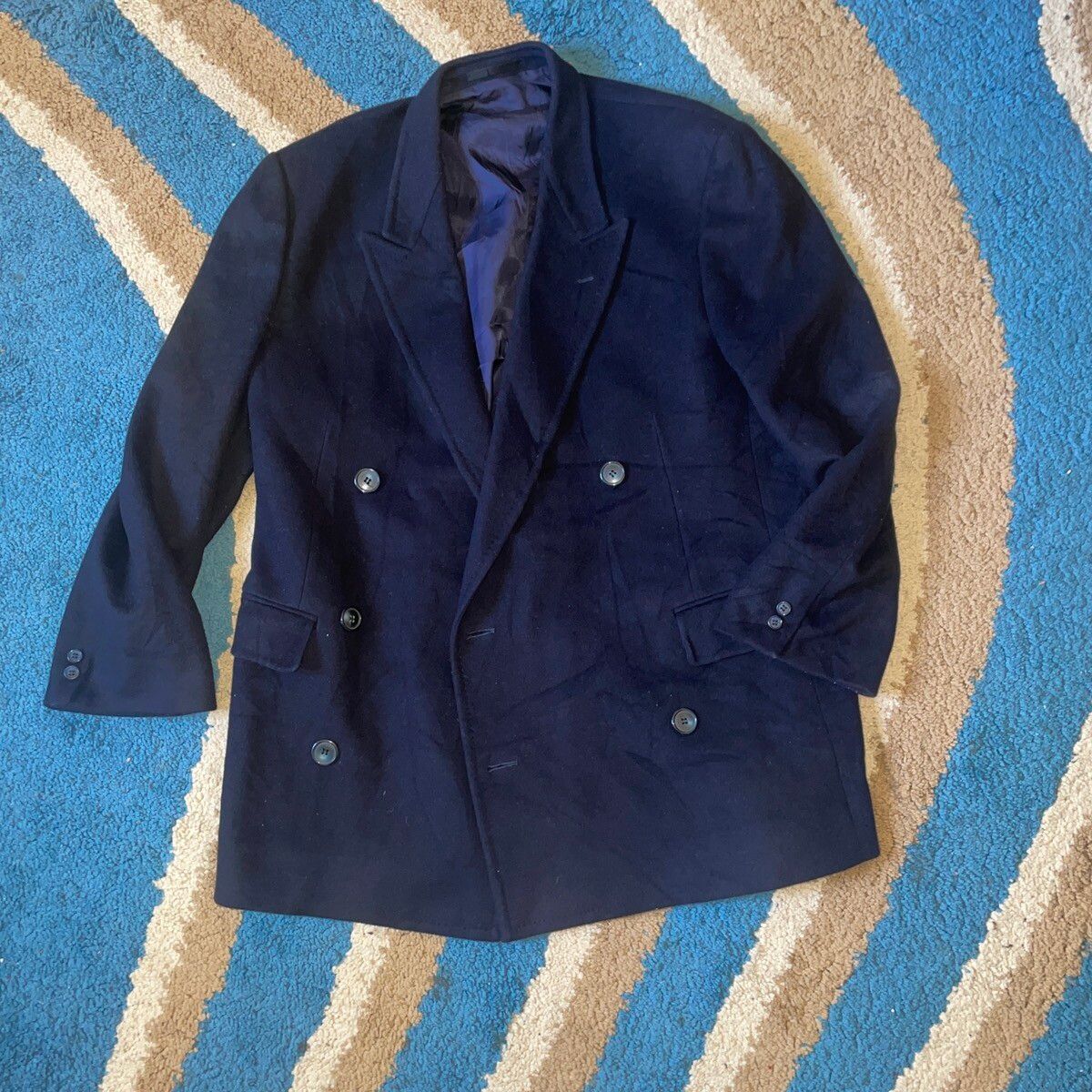 Vintage YSL diffusion Hommes caot wool overcoat - 1