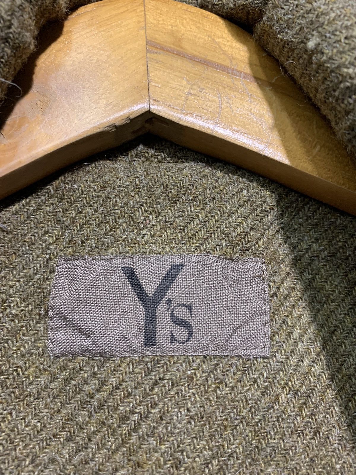 🔥Y’s WOOL DOUBLE BREAT JACKETS OLIVE GREEN - 9