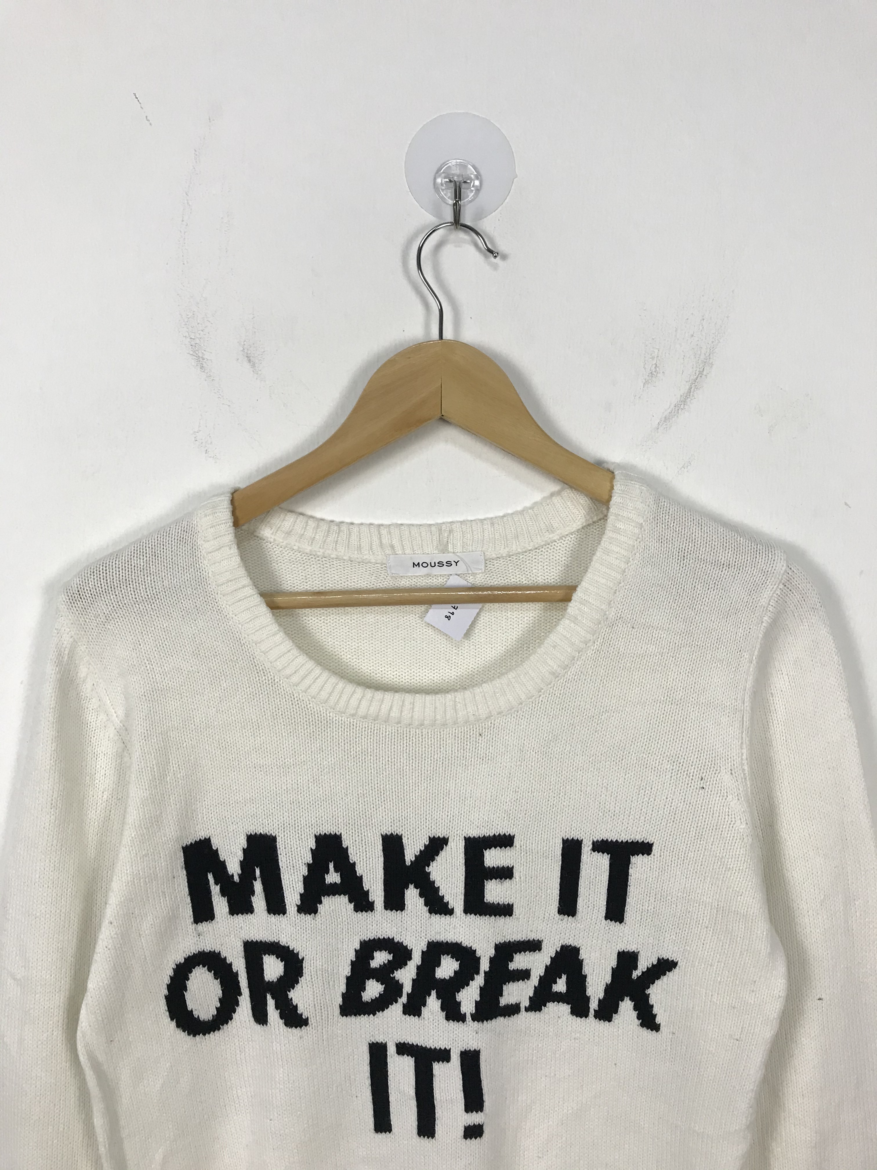 Homespun Knitwear - Azul by Mousy Motivational Quote Crochet Knit Sweater #2798 - 2